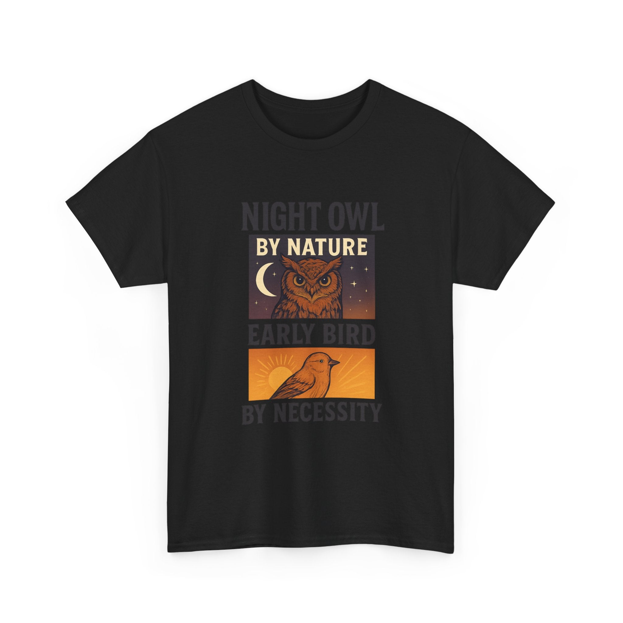Night Owl by Nature Early Bird by Necessity T-Shirt | Bird Lover Gift | Graphic Tee