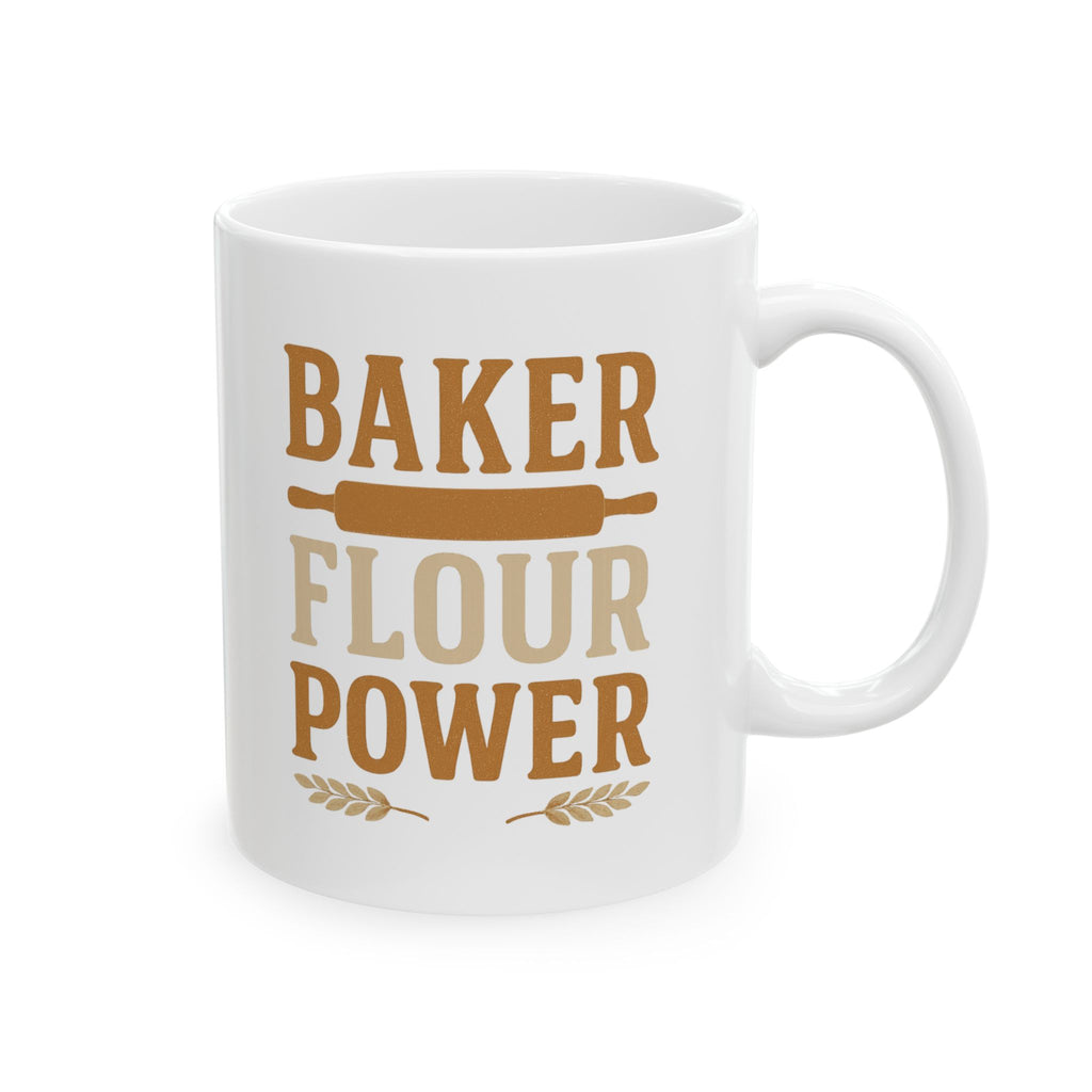Baker Flour Power Coffee Mug | Baker Gift | Ceramic Mug