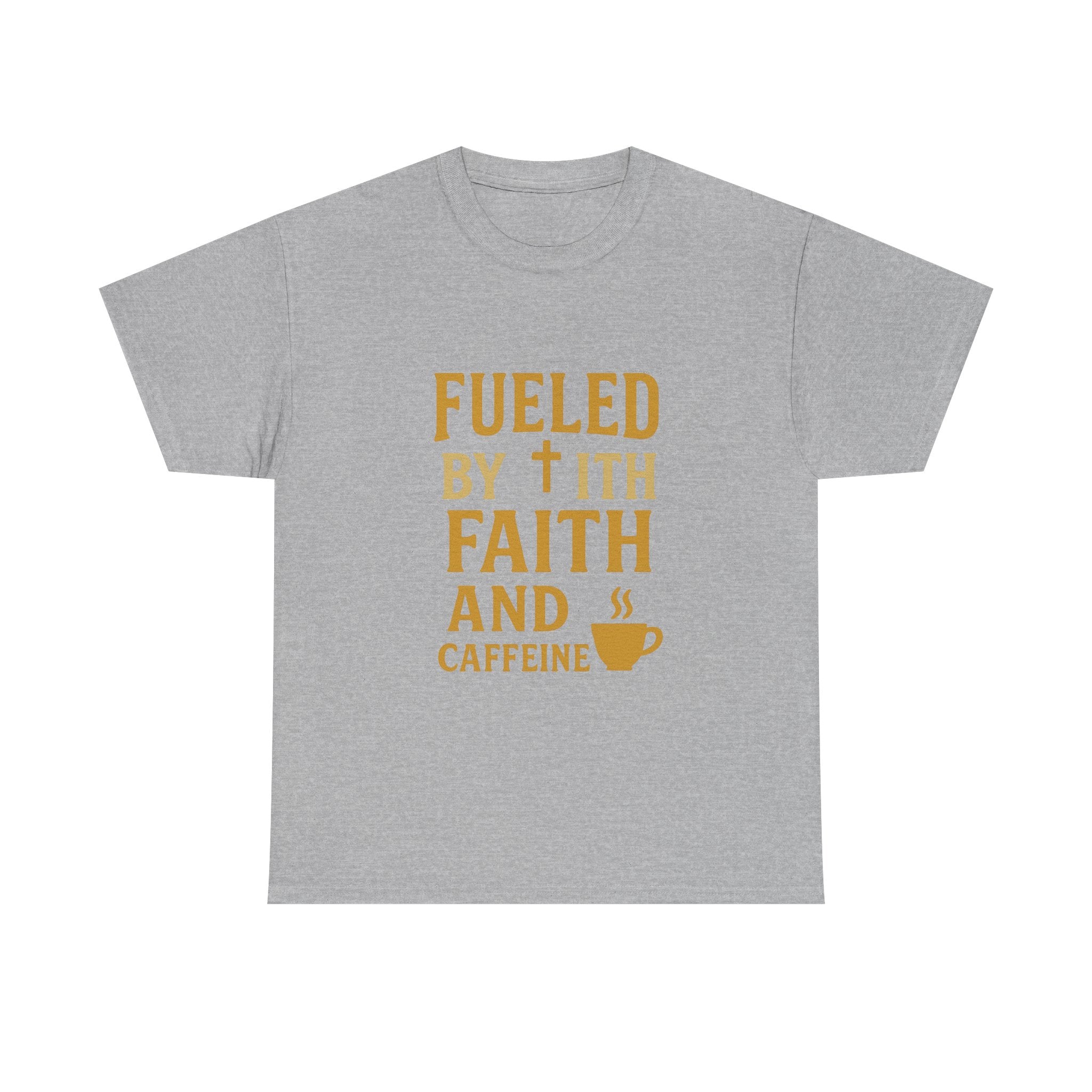 Fueled by Faith and Caffeine T-Shirt | Unique Gift | Graphic Tee