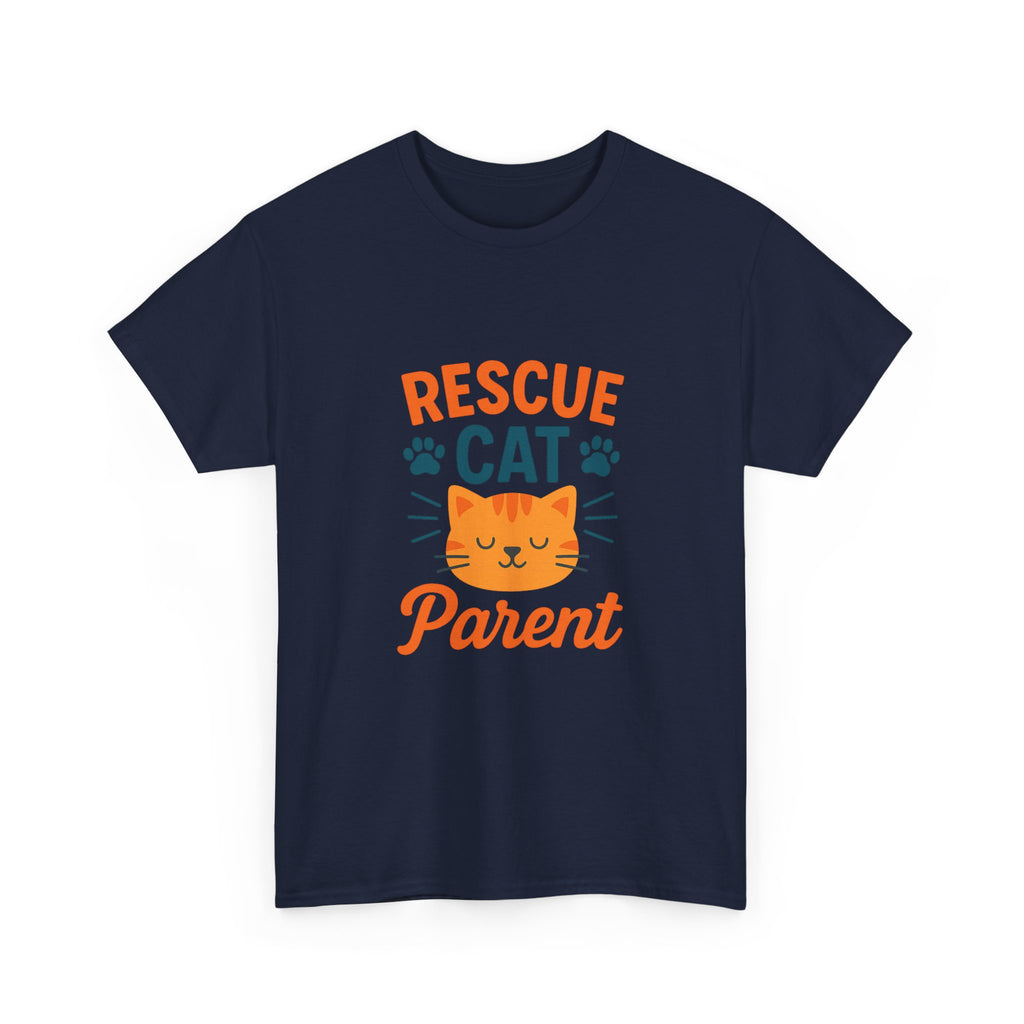 Proud Rescue Cat Parent T-Shirt | Shelter Adoption Gift | Graphic Tee