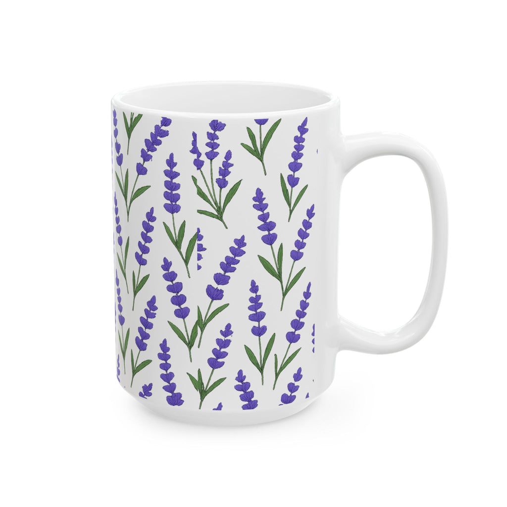 Lavender Sprigs Full Wrap Coffee Mug | Flowers Lover Gift | Ceramic Mug