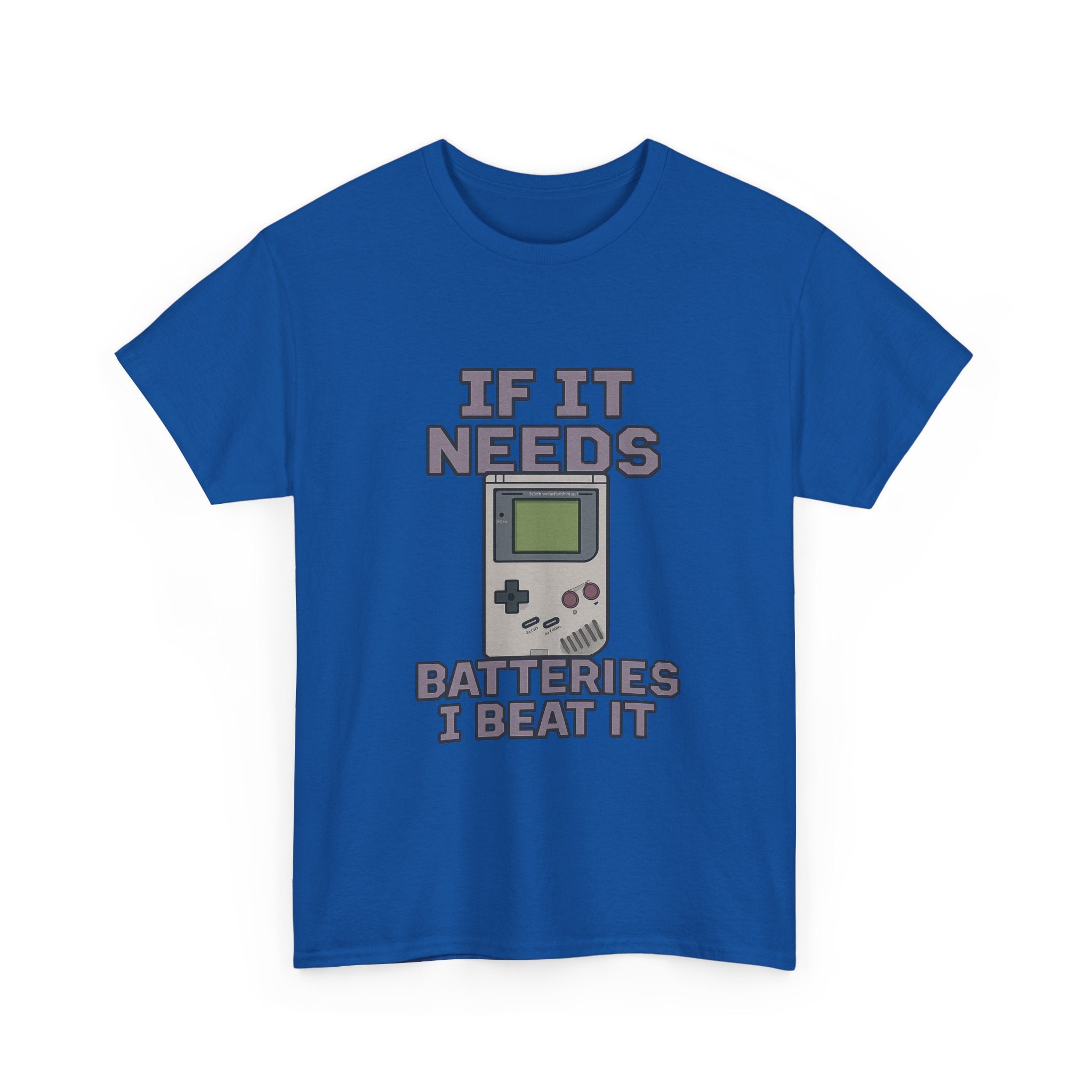 Vintage Gamer If It Needs Batteries I Beat It T-Shirt | Unique Gift | Graphic Tee