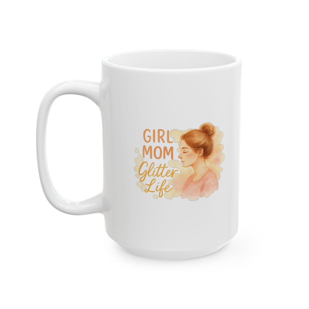 Girl Mom Blessed Beyond Measure Coffee Mug | Funny Girl Mom Gift | Ceramic Mug