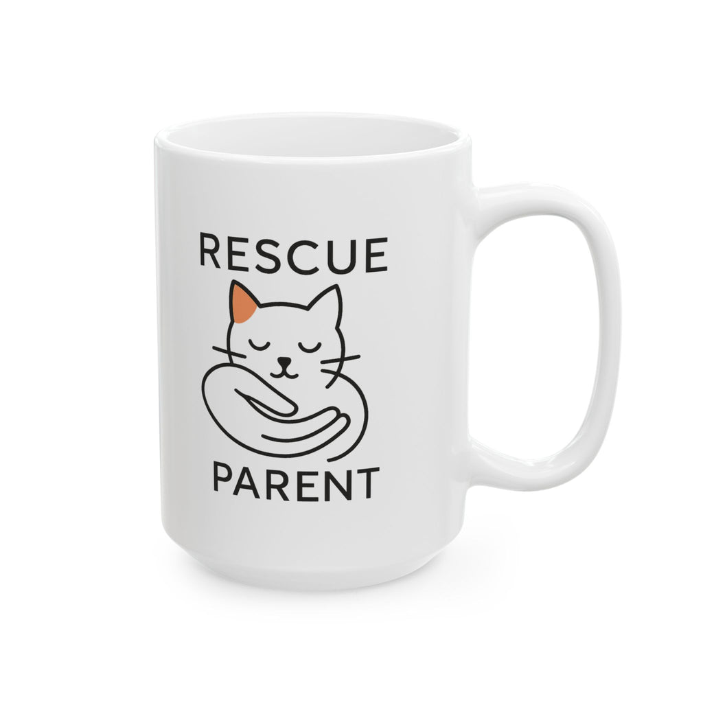 Rescue Cat Mom Proud Of It Coffee Mug | Rescue Pet Gift | Ceramic Mug