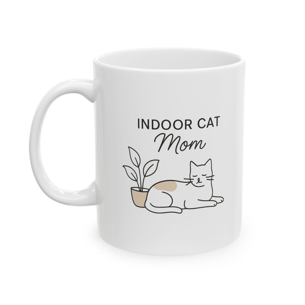 Proud Indoor Cat Parent Coffee Mug | Cat Lover Gift | Ceramic Mug