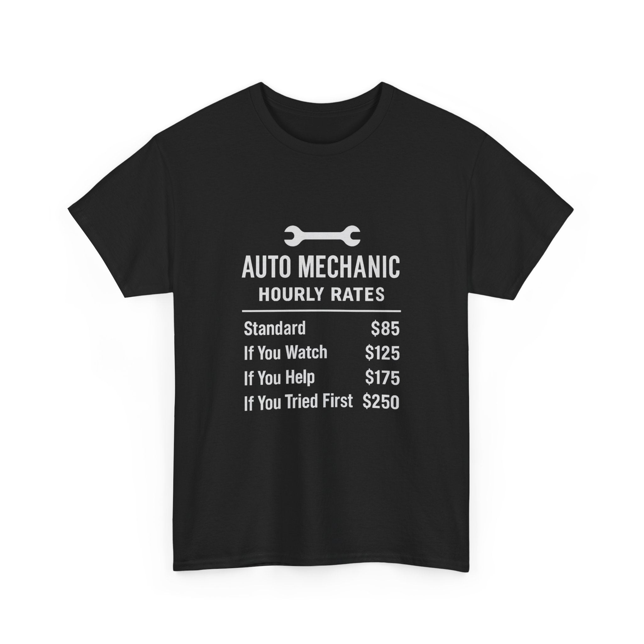Auto Mechanic Hourly Rates Funny T-Shirt | Mechanic Gift | Graphic Tee