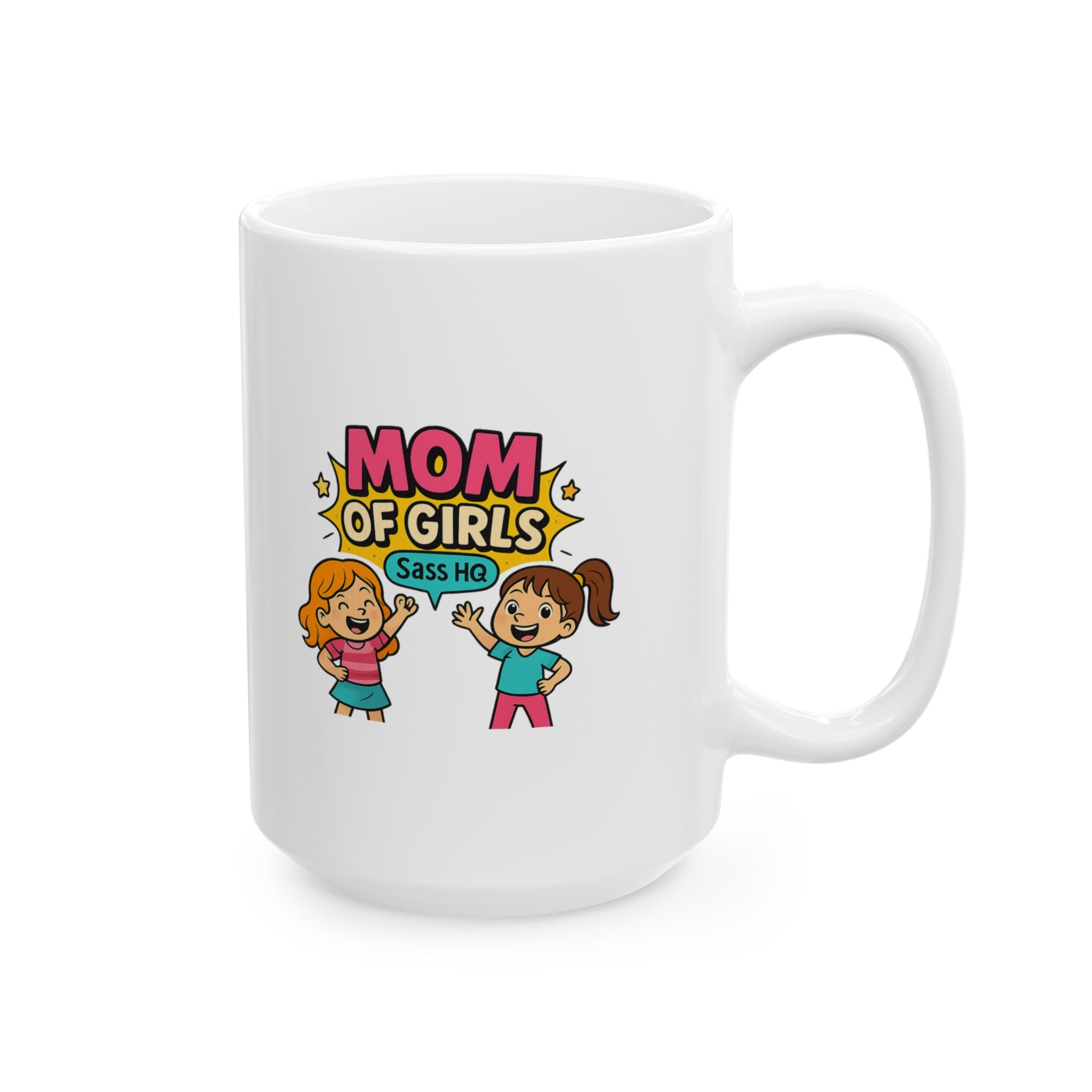 Outnumbered By Sass Mom Of Girls Coffee Mug | Funny Mom Gift | Ceramic Mug