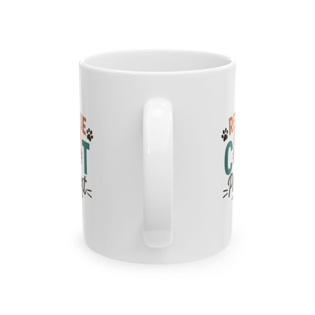 My Cat Rescued Me Too Coffee Mug | Rescue Cat Appreciation | Ceramic Mug