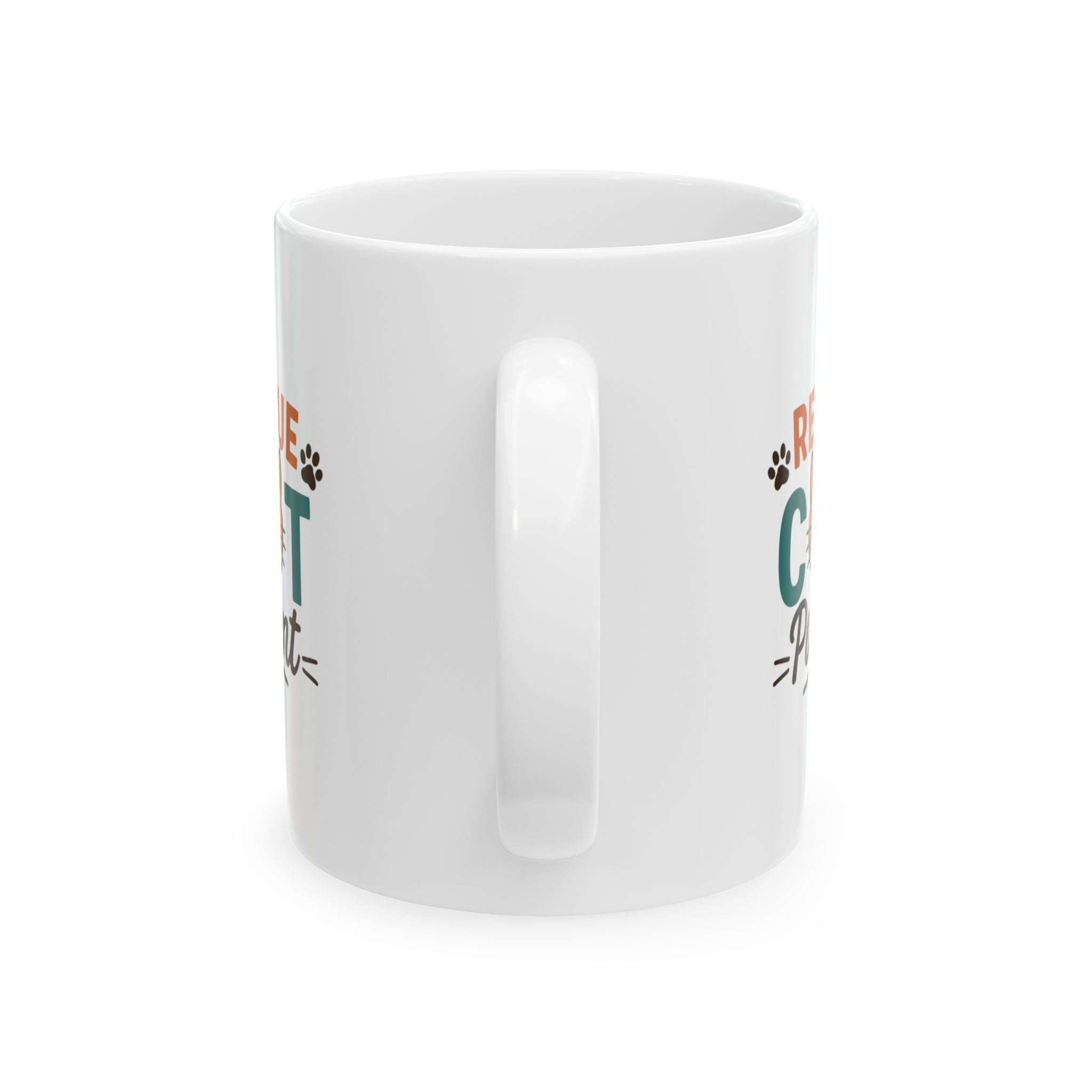 My Cat Rescued Me Too Coffee Mug | Rescue Cat Appreciation | Ceramic Mug