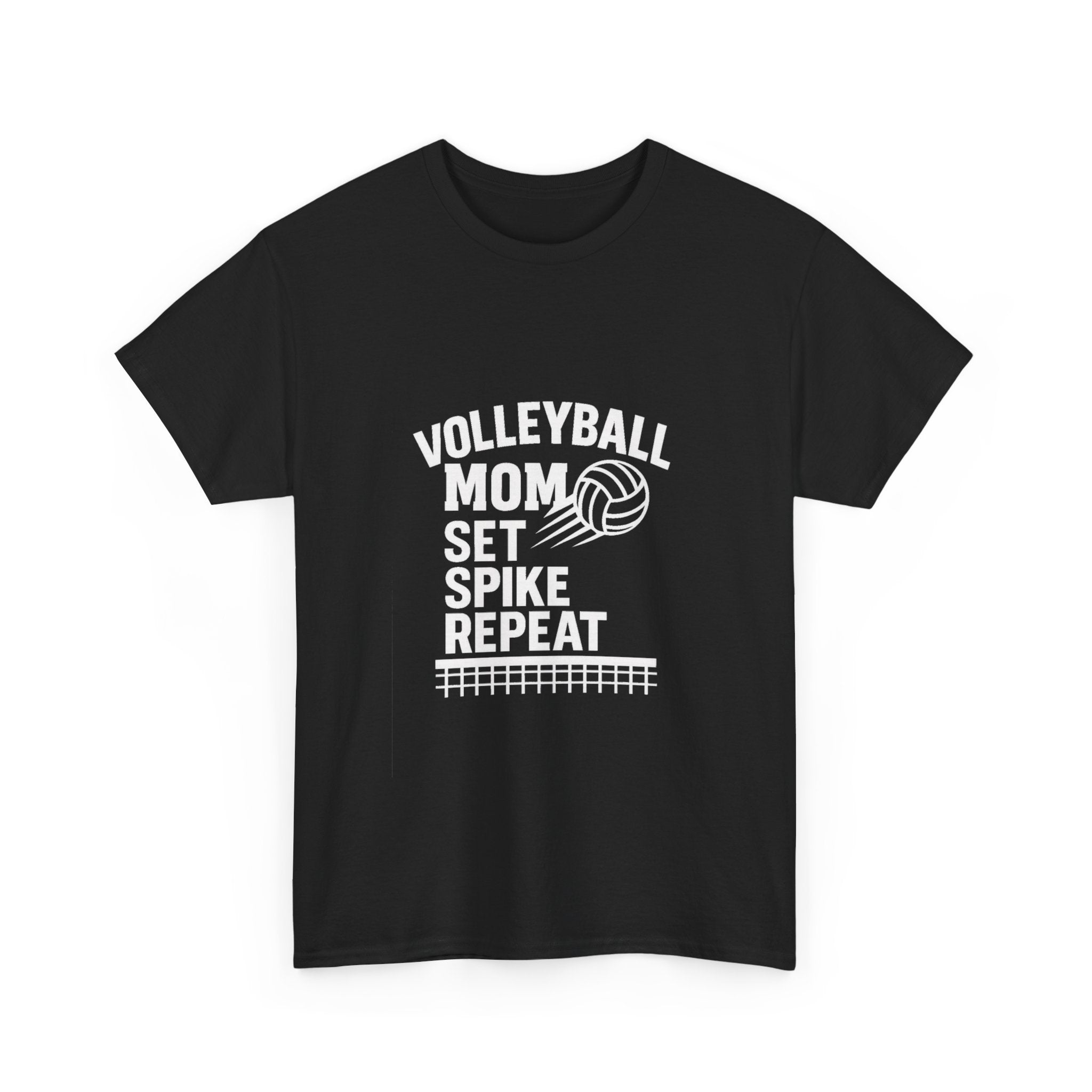 Volleyball Mom Set Spike Repeat T-Shirt | Gift for Mom | Graphic Tee
