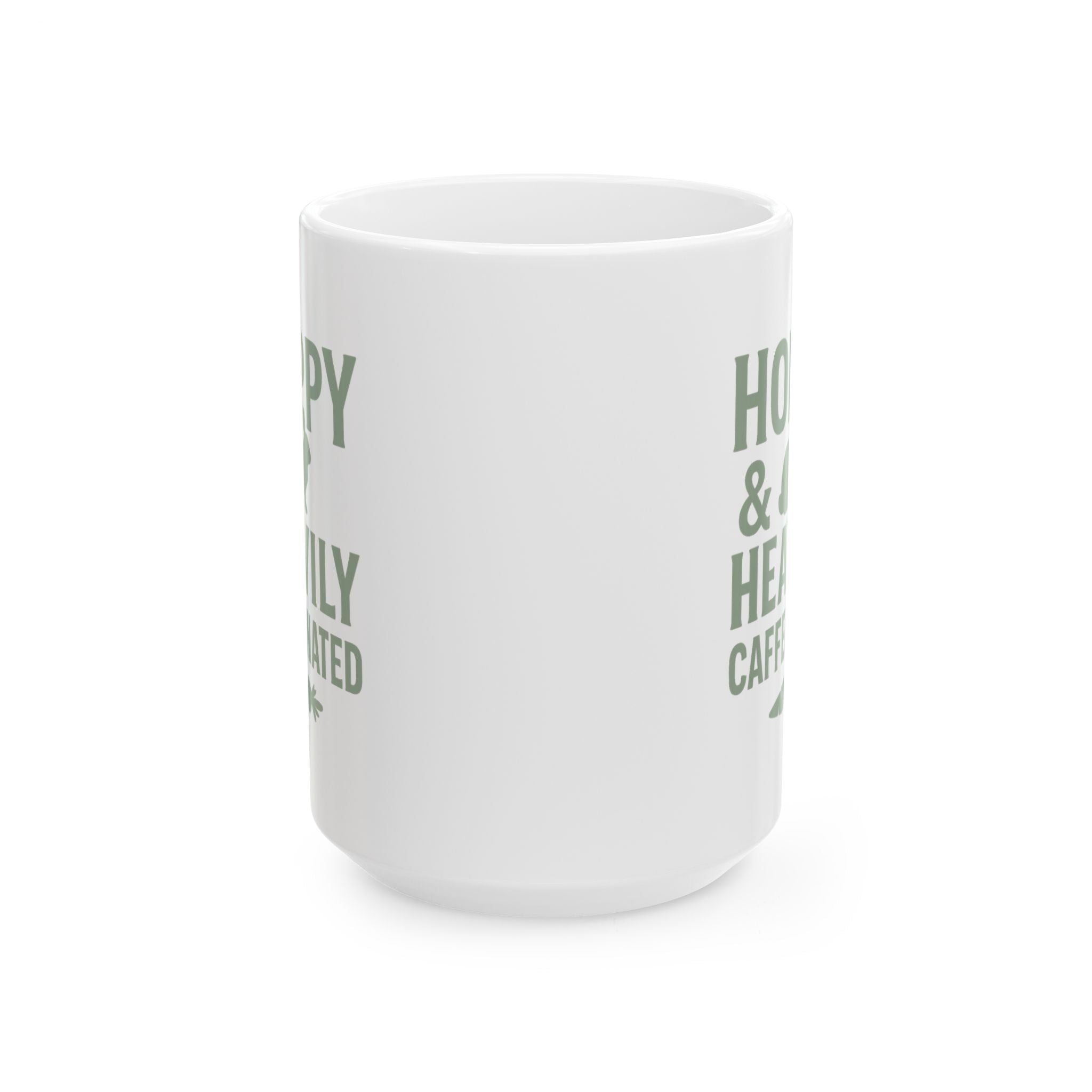 Bunny Parent Hoppy And Heavily Caffeinated Coffee Mug | Unique Gift | Ceramic Mug