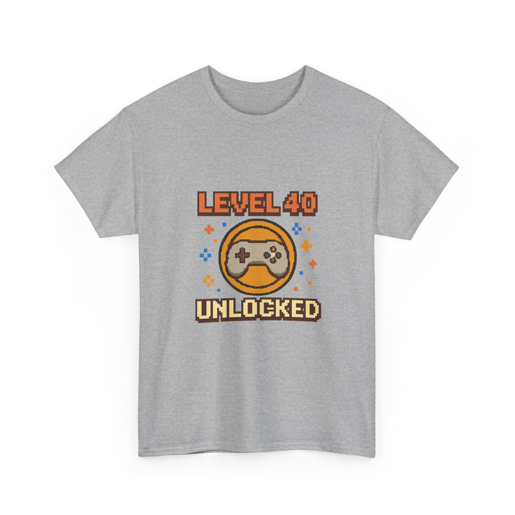 Level 40 Unlocked Birthday Gaming T-Shirt | Gamer Gift | Graphic Tee