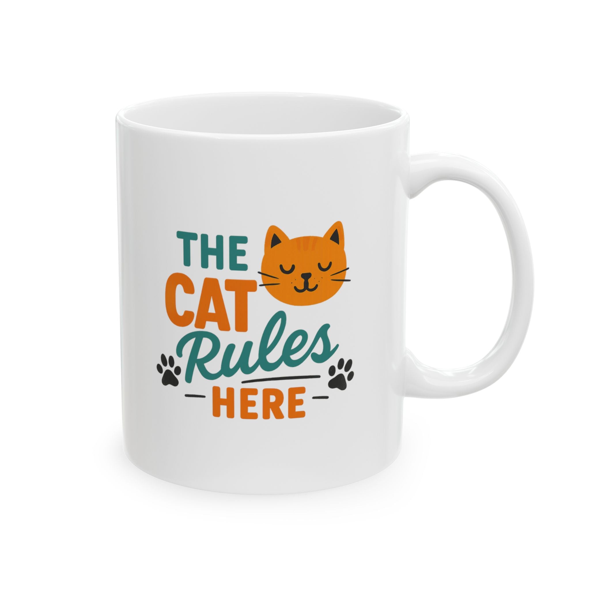 My Cat Runs This Household Coffee Mug | Funny Cat Lover Gift | Ceramic Mug