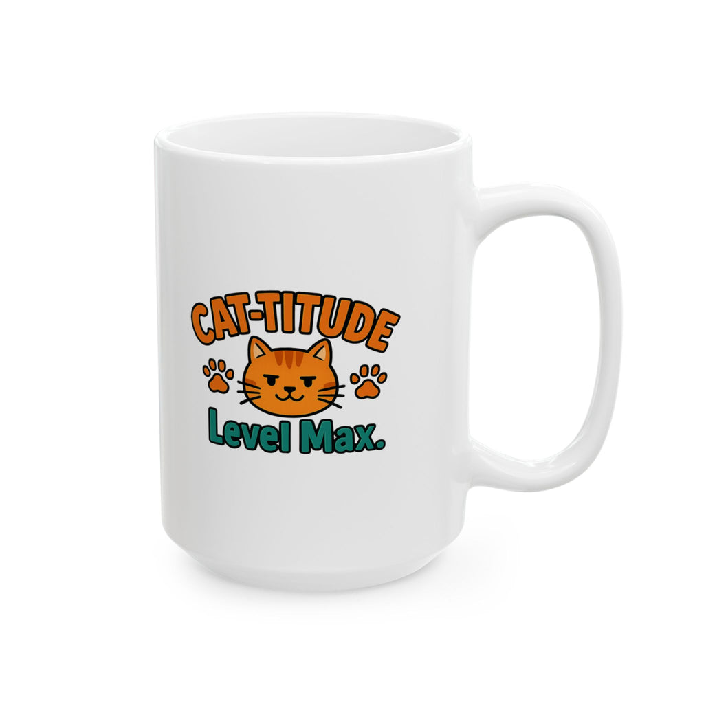 Cat Mood Do Not Test Me Coffee Mug | Funny Cat Attitude Gift | Ceramic Mug