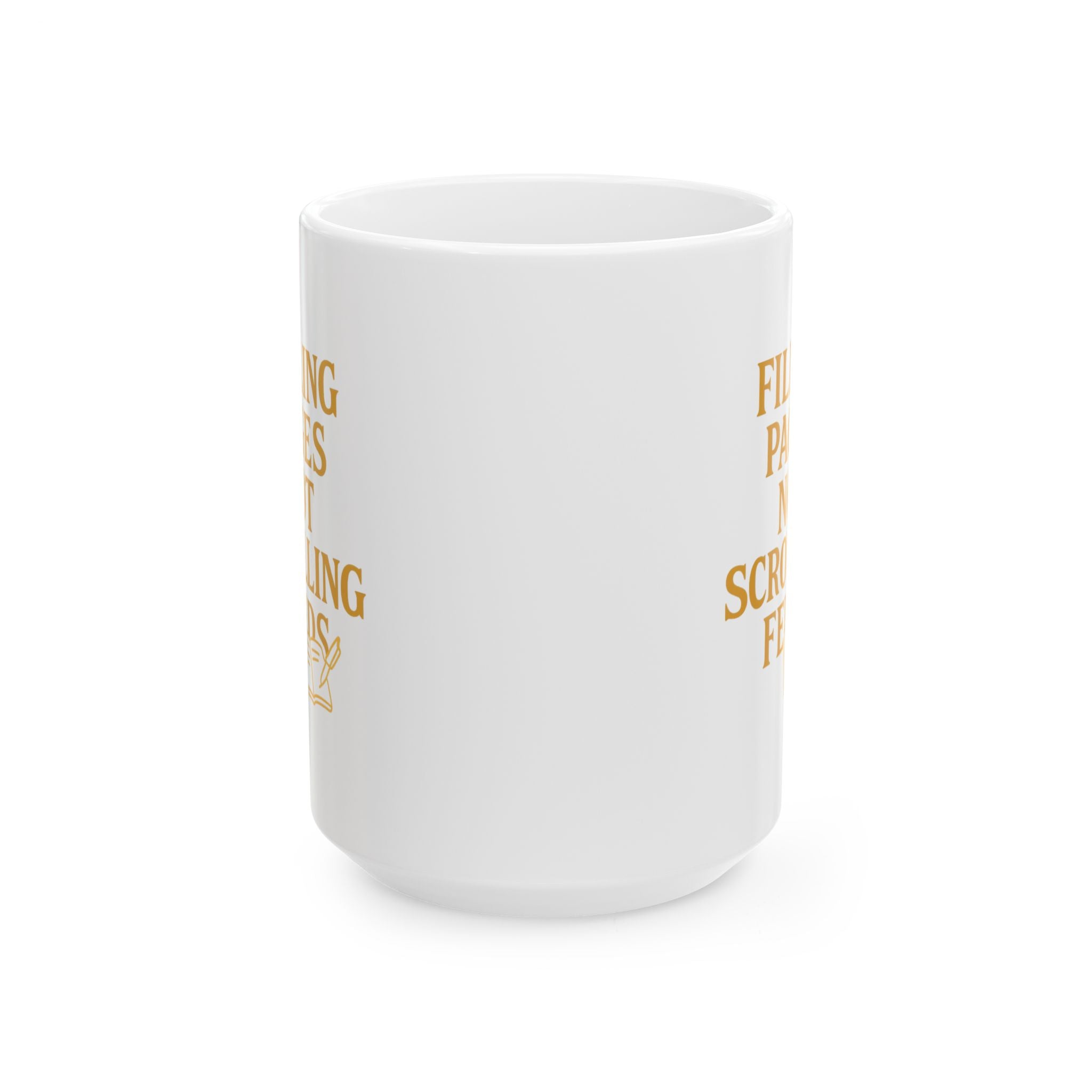 Gratitude Journaler Filling Pages Not Scrolling Feeds Coffee Mug | Unique Gift | Ceramic Mug