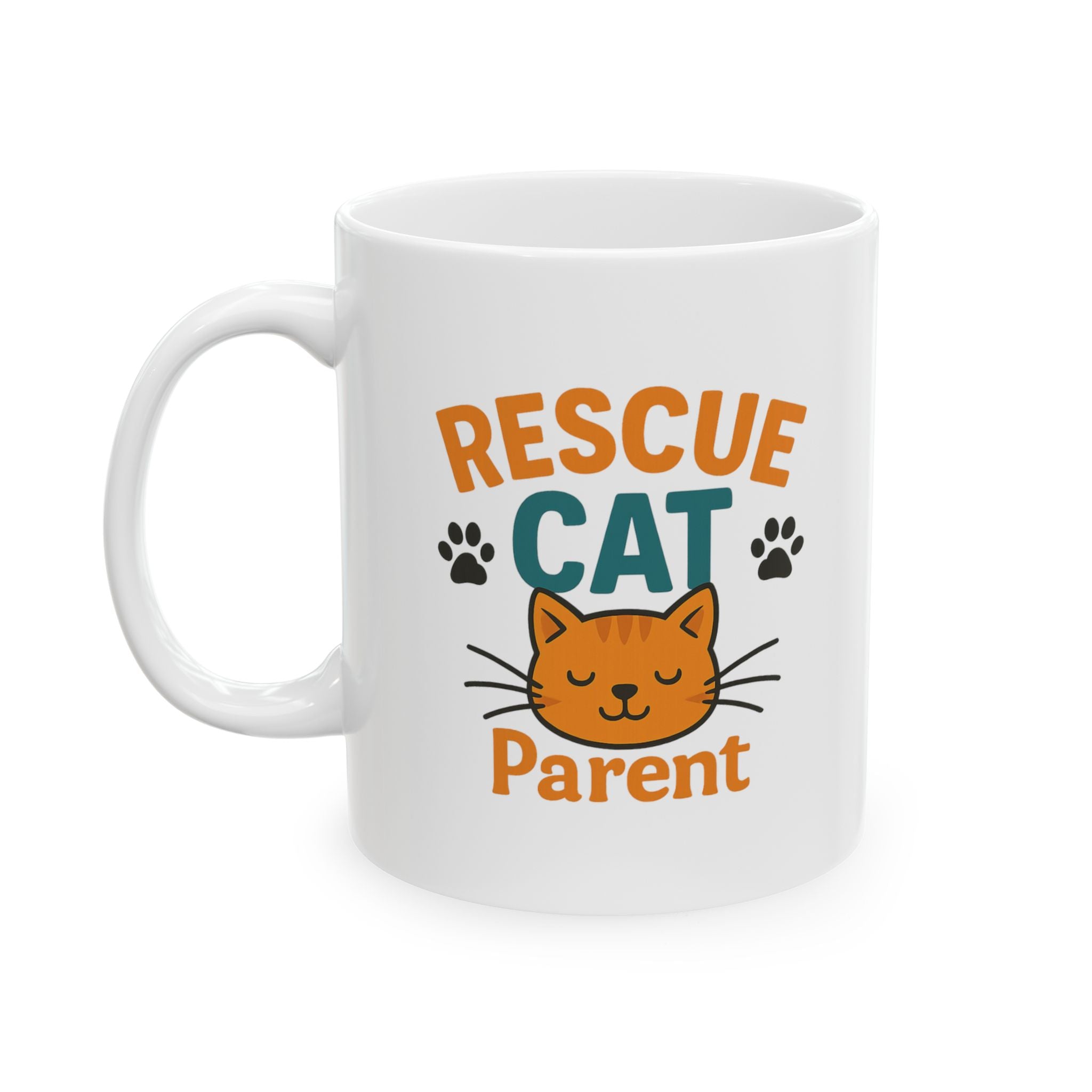 Rescue Cat Changed My Life Coffee Mug | Adoption Gift | Ceramic Mug