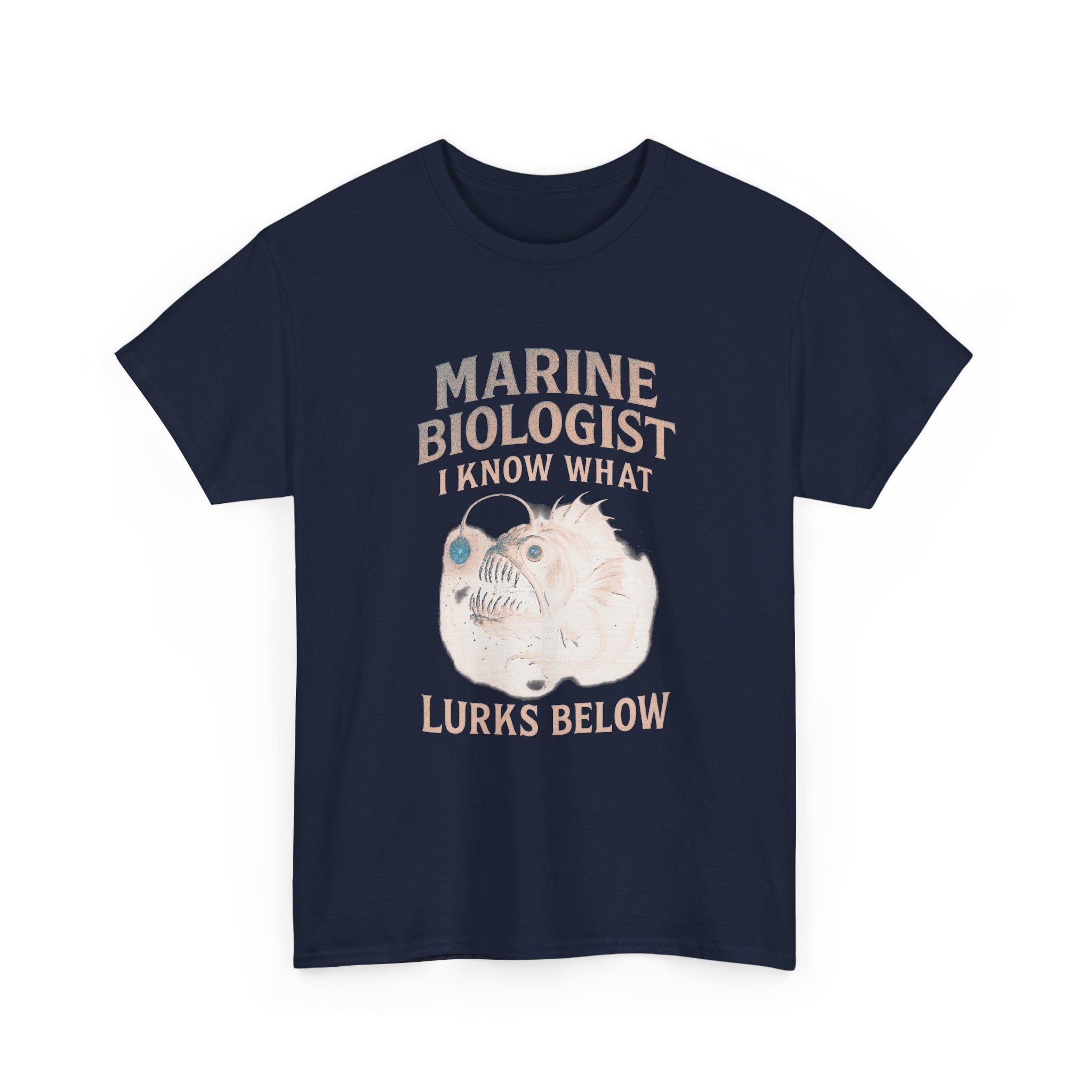 Marine Biologist I Know What Lurks Below T-Shirt | Unique Gift | Graphic Tee