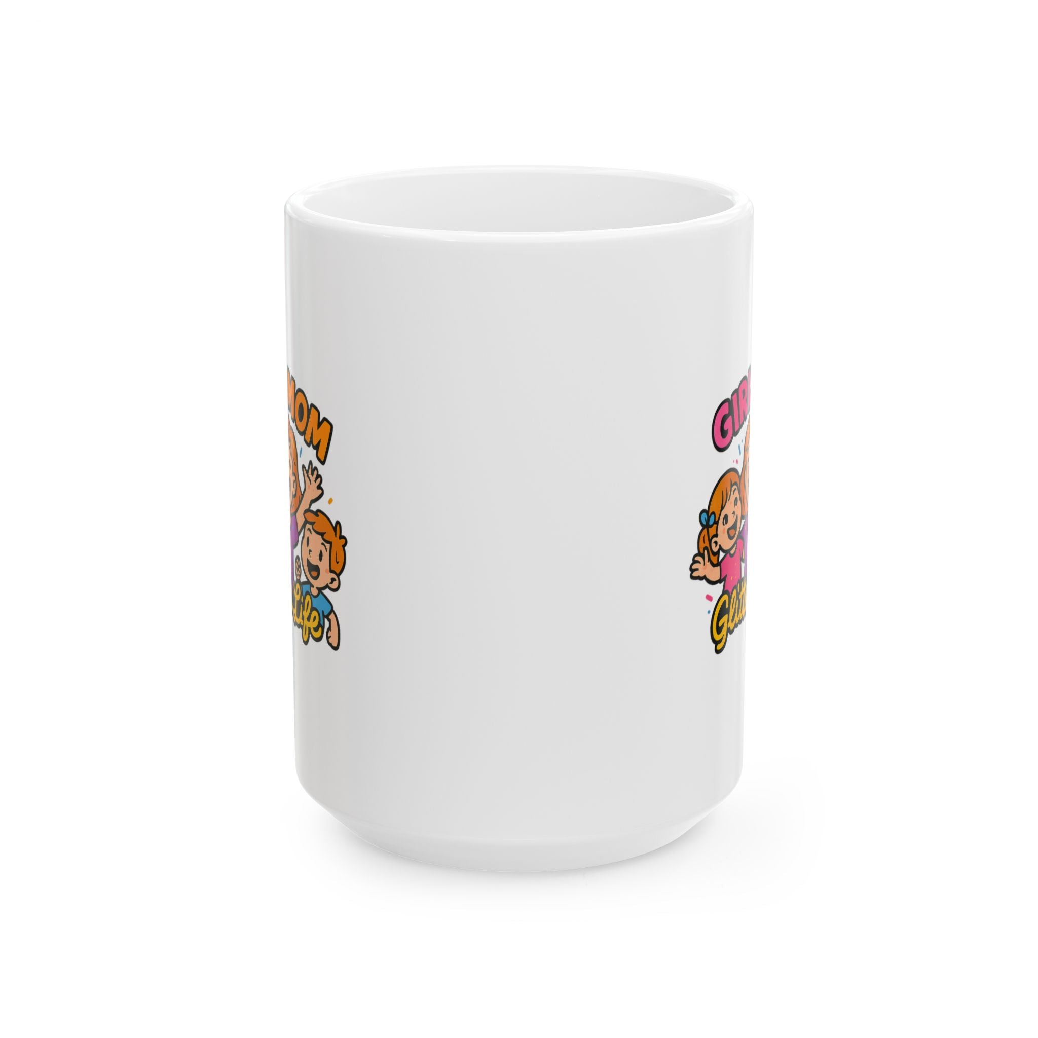 Girl Mom Hair Bows And Chaos Coffee Mug | Funny Girl Mom Gift | Ceramic Mug