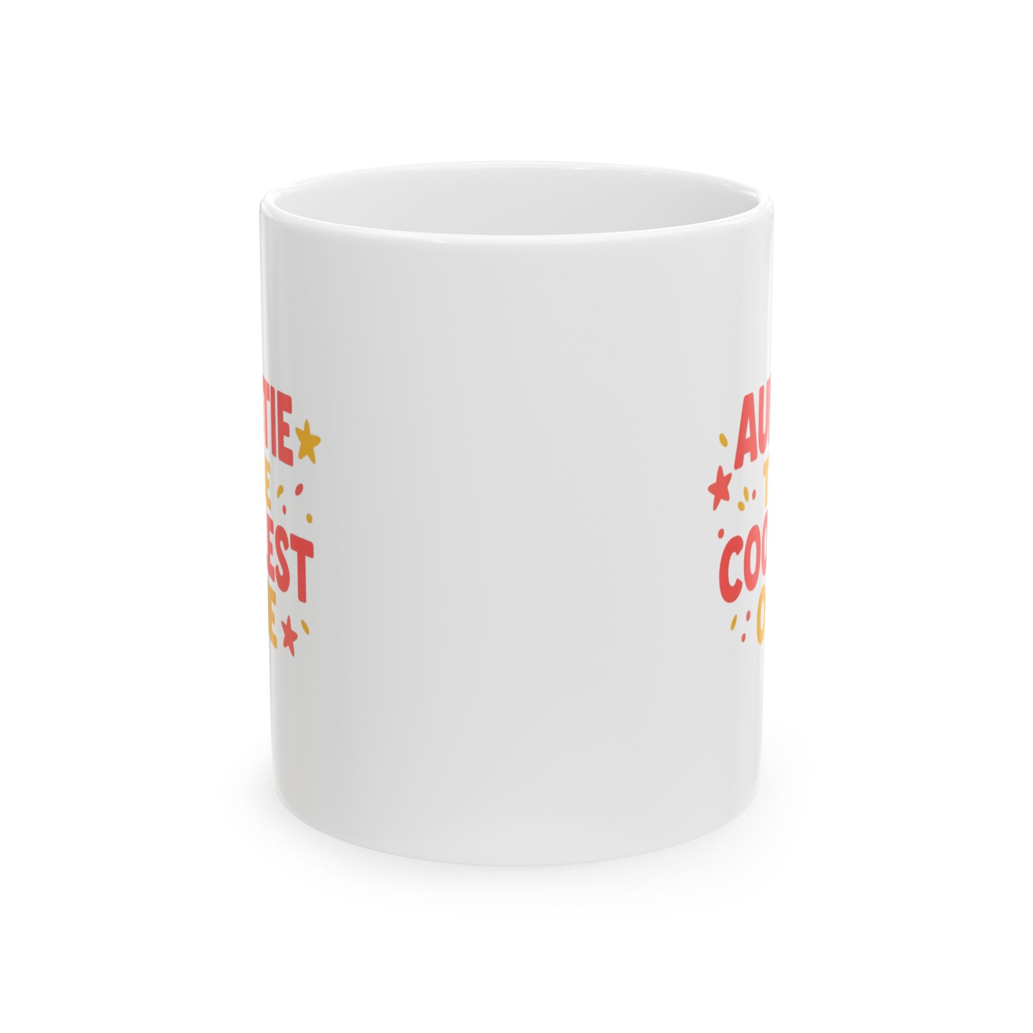 Auntie The Coolest One In The Family Coffee Mug | Unique Gift | Ceramic Mug