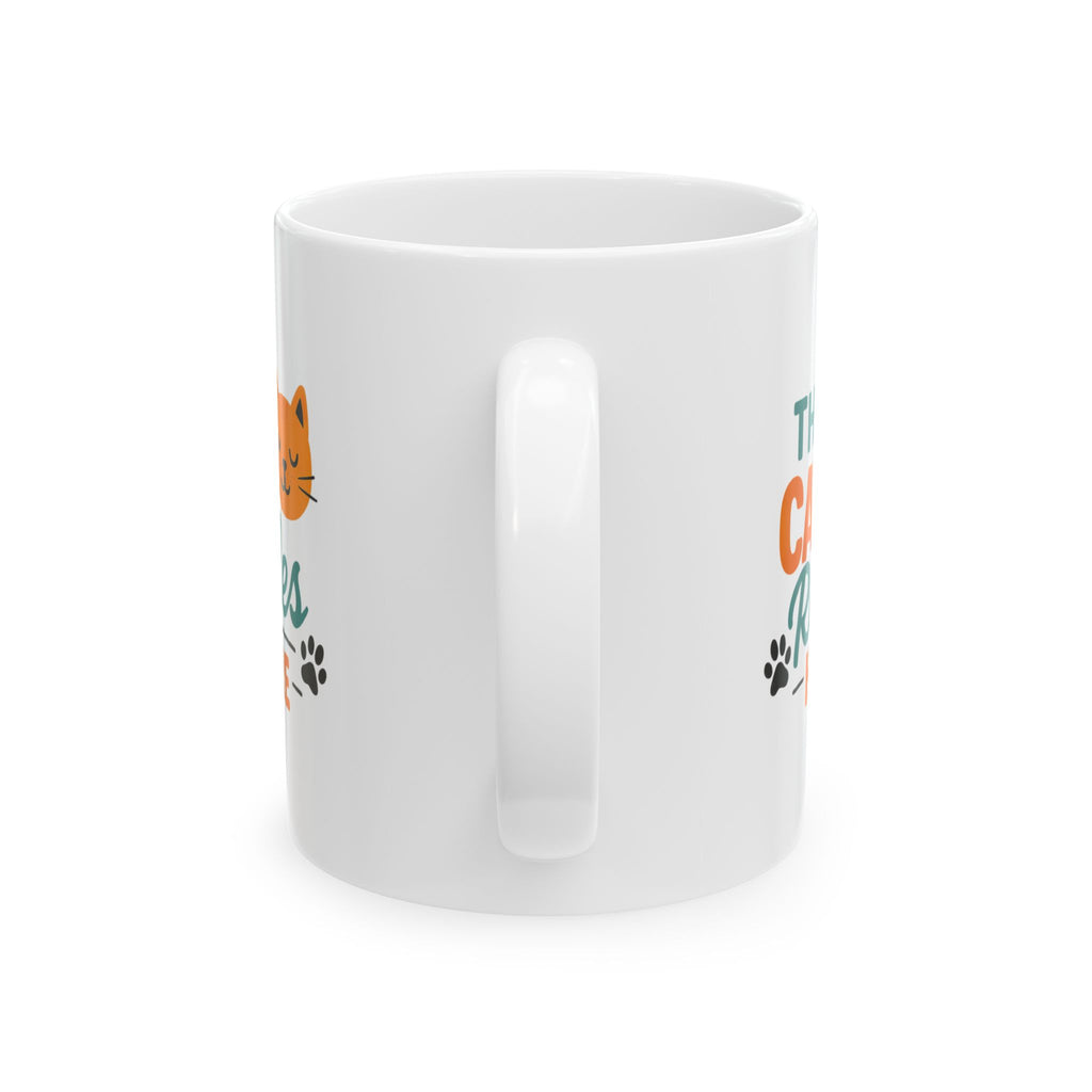 My Cat Runs This Household Coffee Mug | Funny Cat Lover Gift | Ceramic Mug