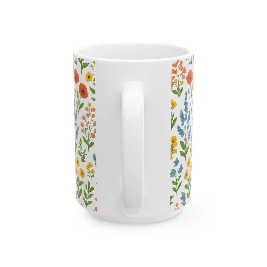 Wildflower Meadow Full Wrap Coffee Mug | Flowers Lover Gift | Ceramic Mug