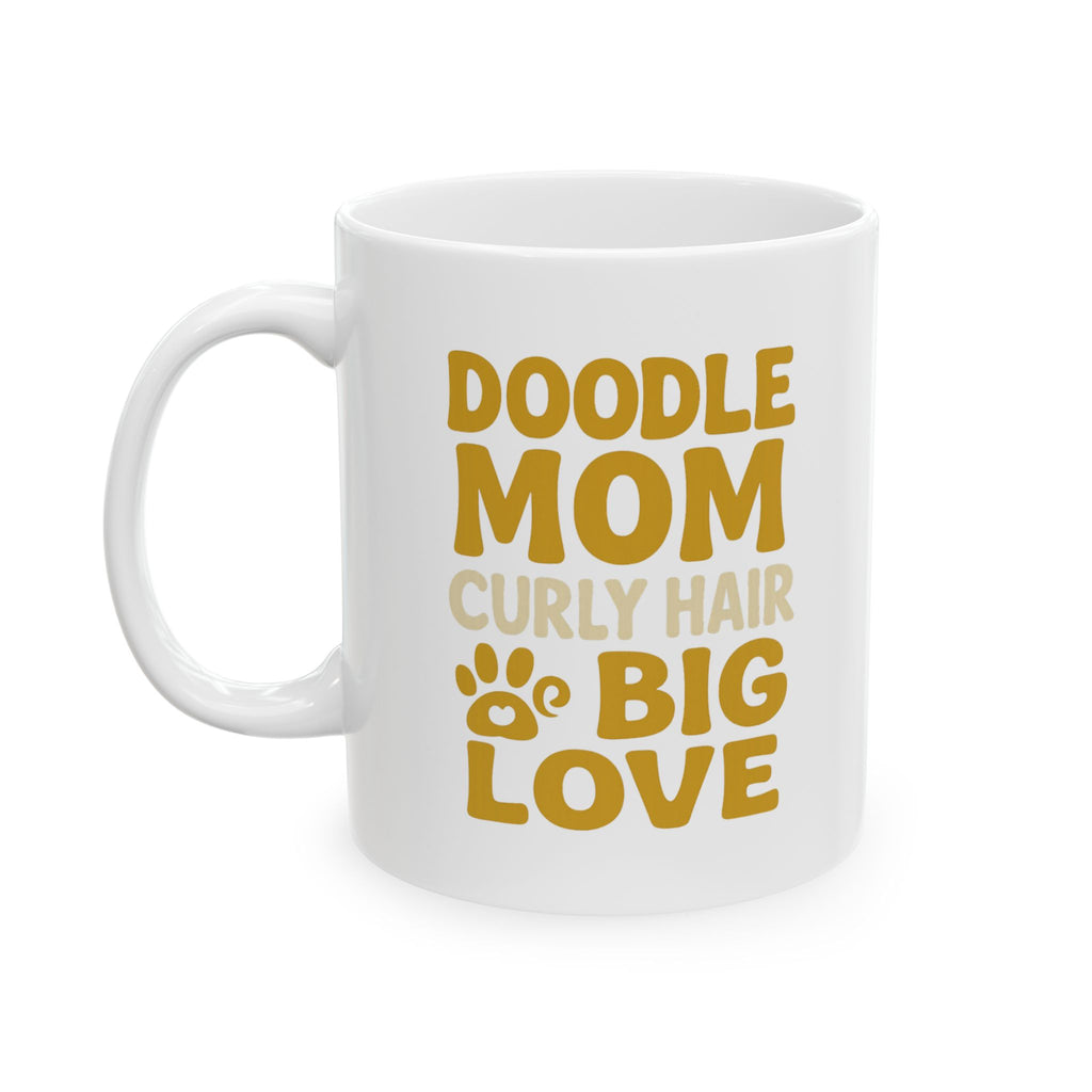 Doodle Mom Curly Hair Big Personality Coffee Mug | Gift for Mom | Ceramic Mug