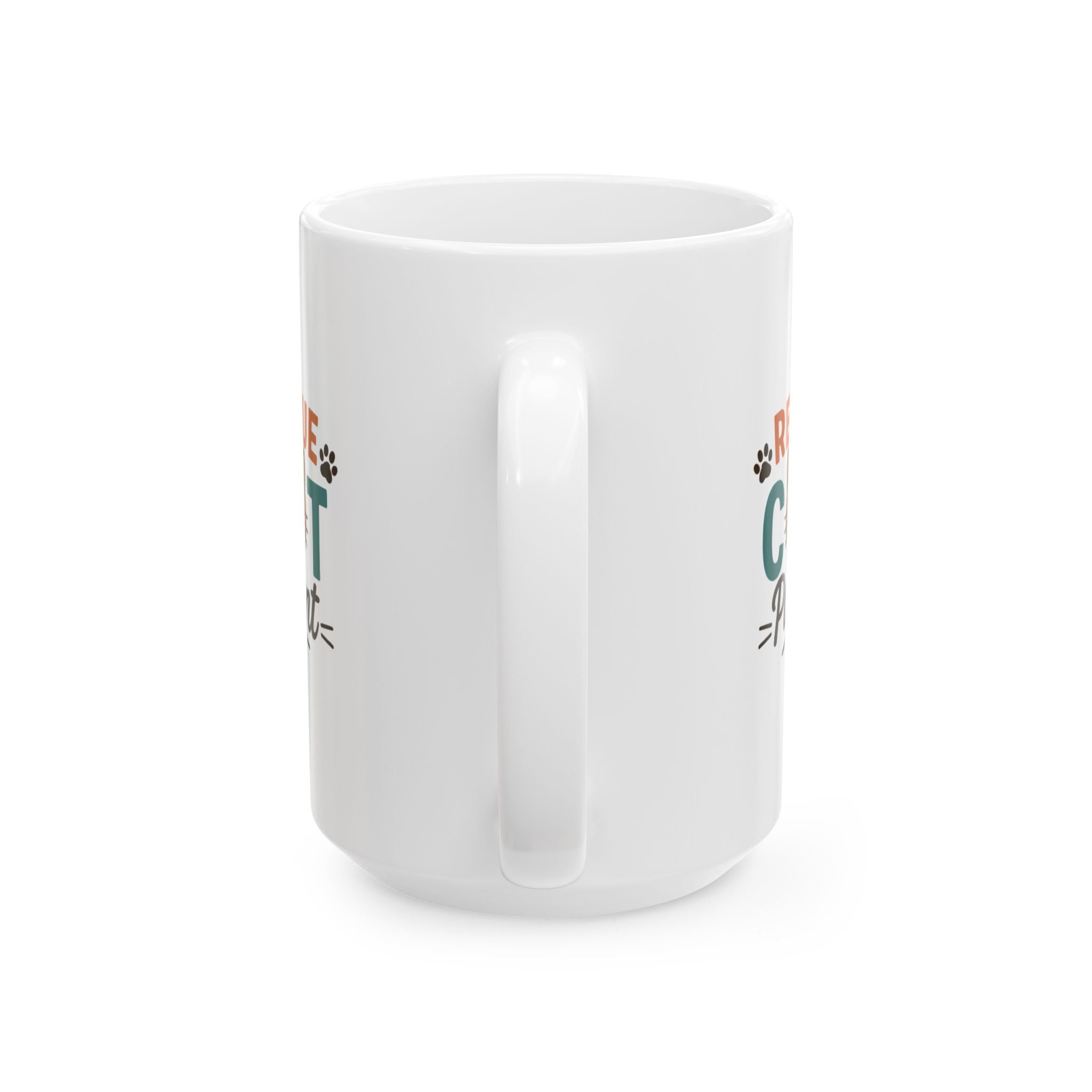 My Cat Rescued Me Too Coffee Mug | Rescue Cat Appreciation | Ceramic Mug