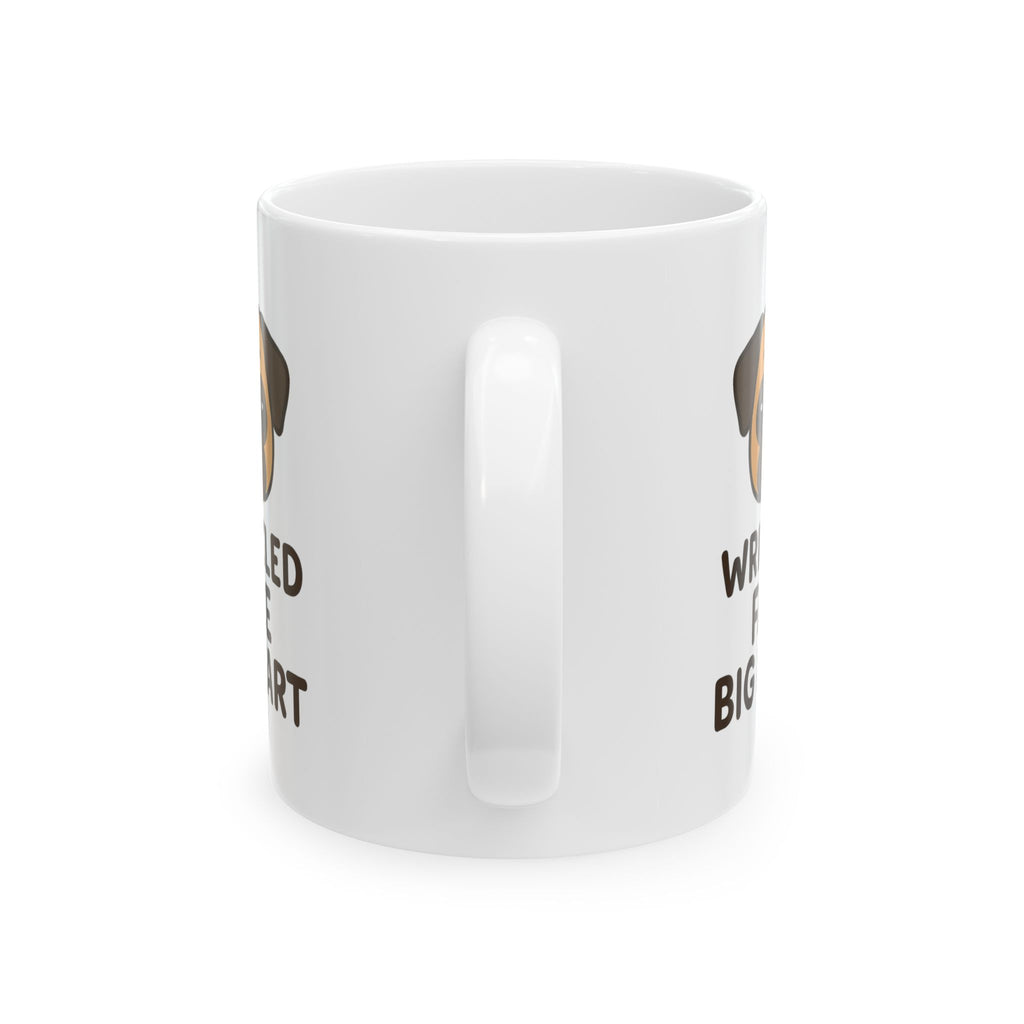 Pug Mom Wrinkled Face Big Heart Coffee Mug | Gift for Mom | Ceramic Mug