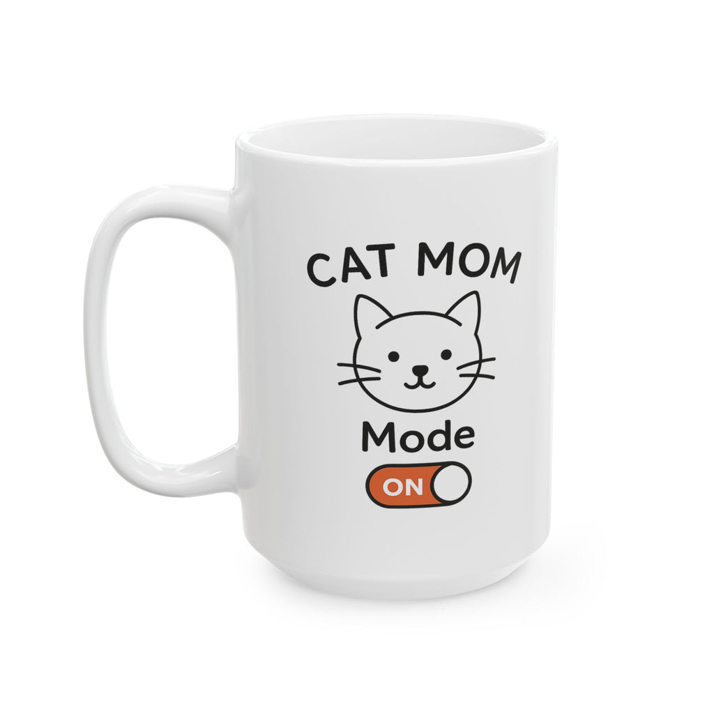 Cat Hair Is My Glitter Coffee Mug | Cat Mom Humor | Ceramic Mug