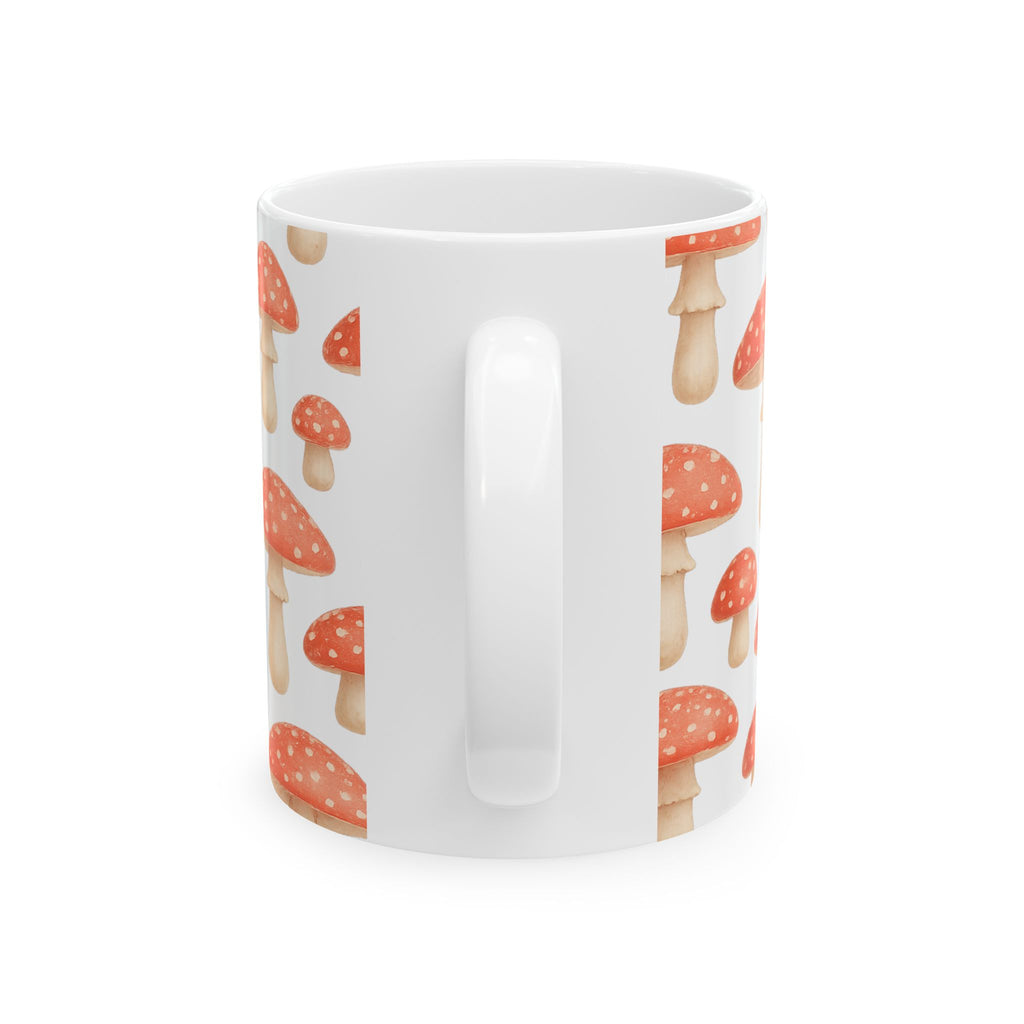 Watercolor Fly Agaric Mushrooms Full Wrap Coffee Mug | Mushrooms Gift | Ceramic Mug