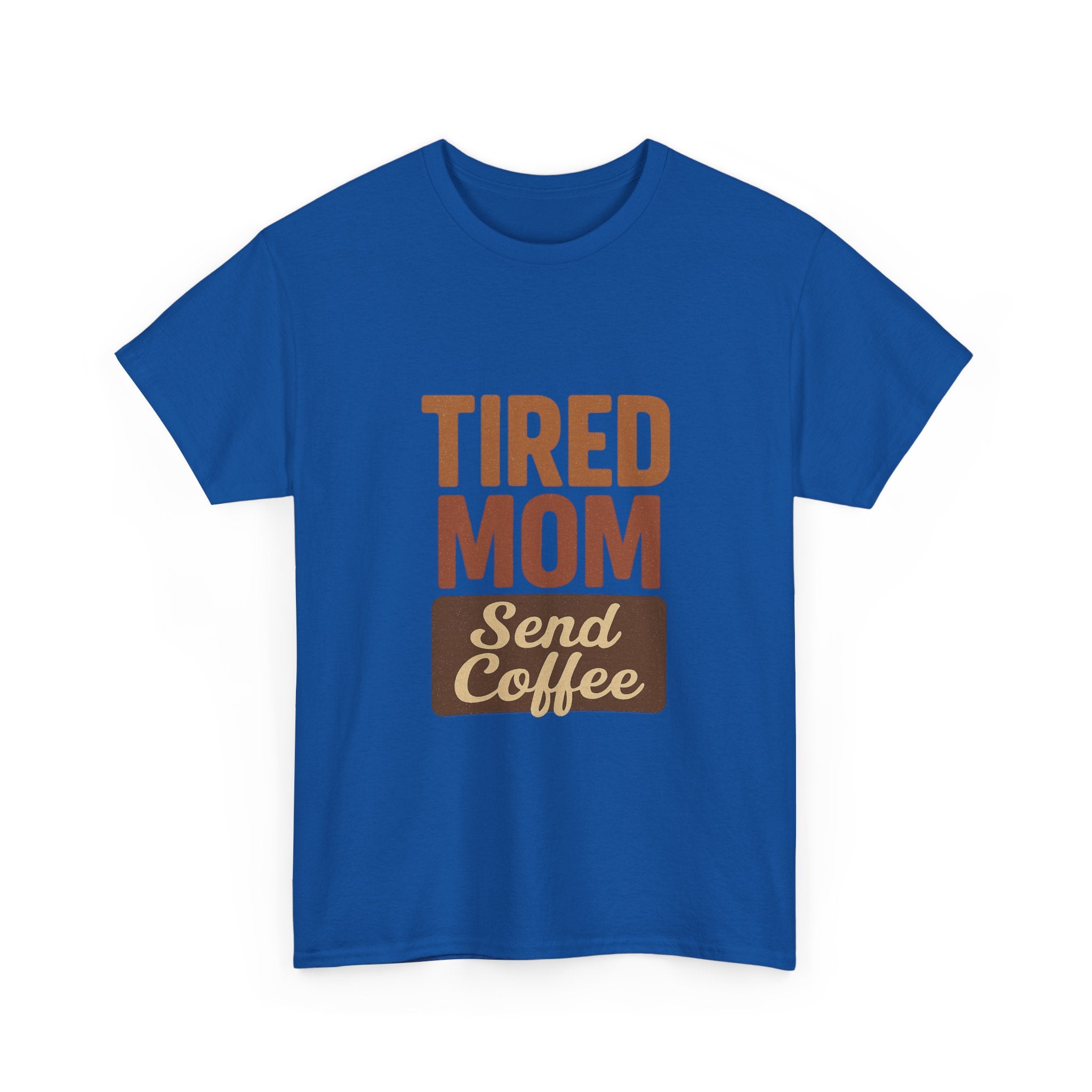 Exhausted Mom Running On Coffee And Love T-Shirt | Funny Mom Gift | Graphic Tee