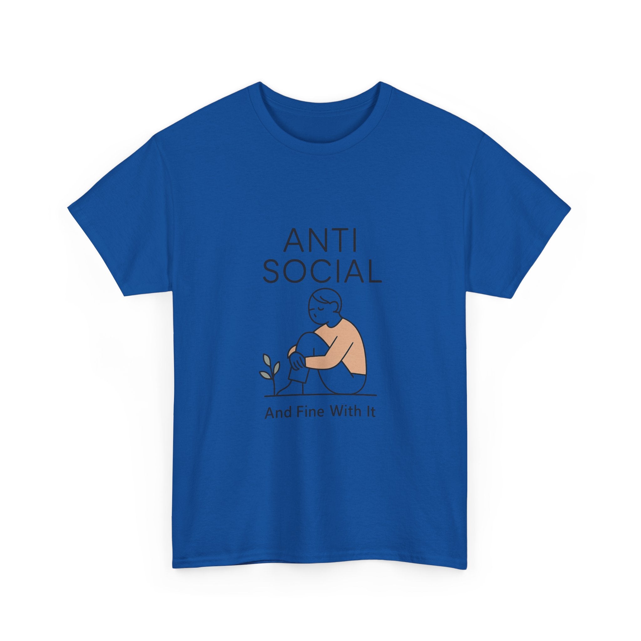 Anti Social Is My Default Setting T-Shirt | Funny Introvert Gift | Graphic Tee