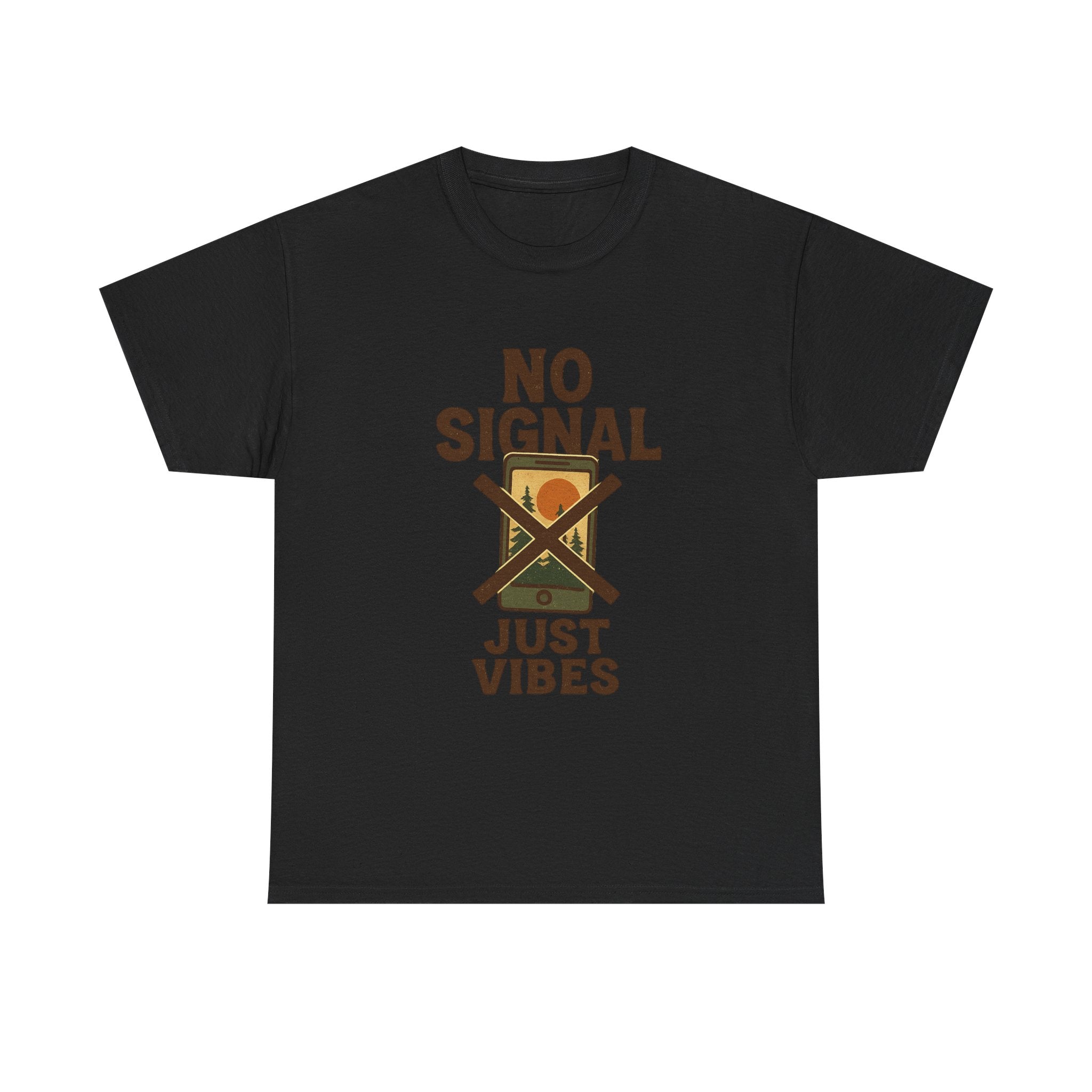 Off Grid Living No Signal Just Vibes T-Shirt | Unique Gift | Graphic Tee