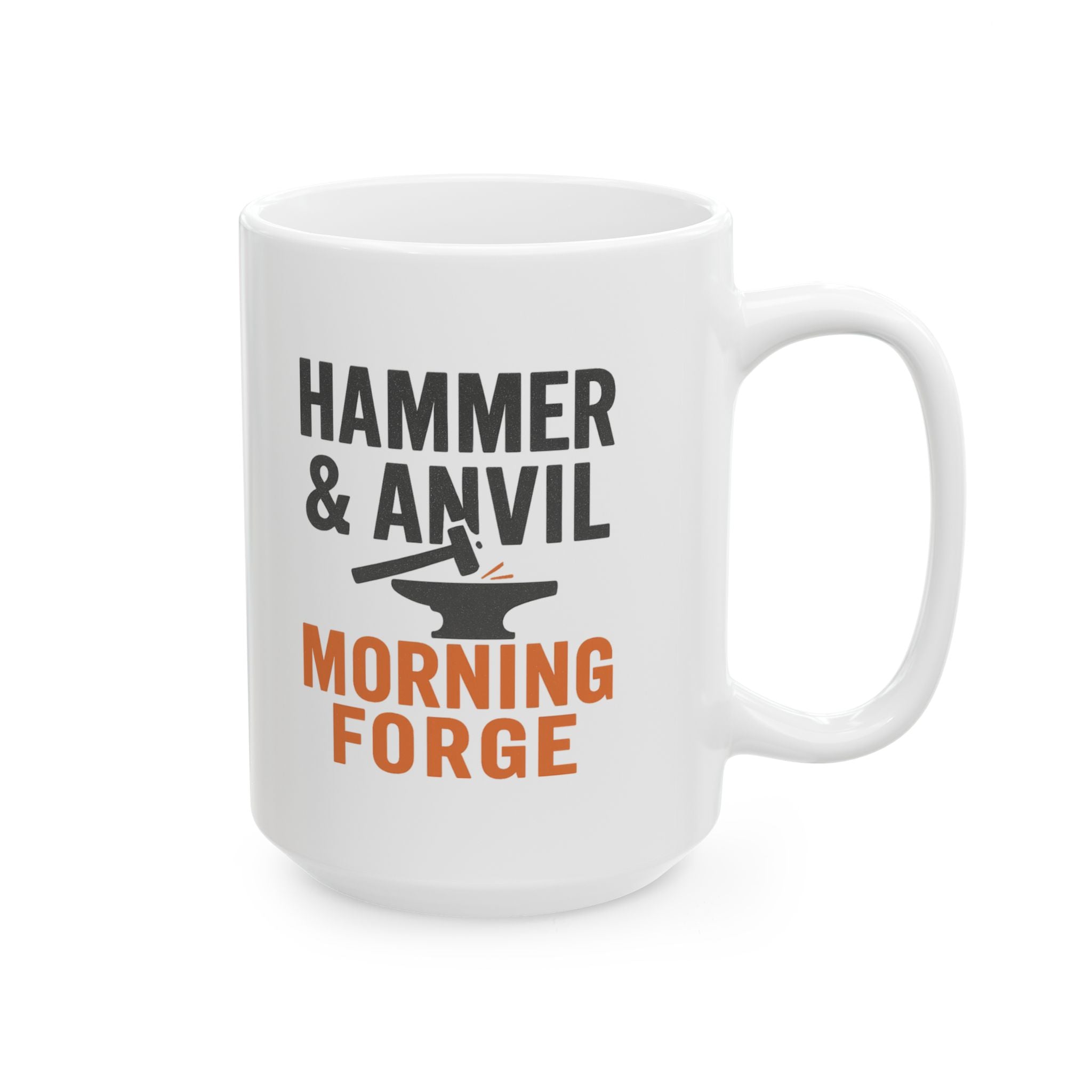 Metal Worker Hammer And Anvil Morning Forge Coffee Mug | Unique Gift | Ceramic Mug