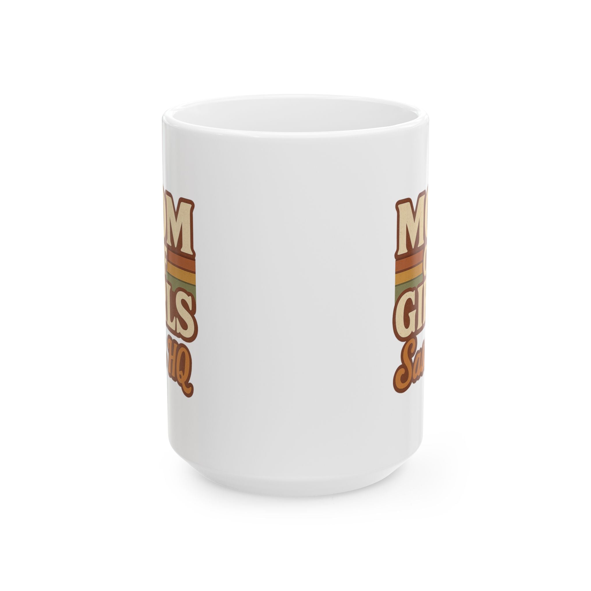 Mom Of Girls Running On Coffee And Love Coffee Mug | Girl Mom Humor | Ceramic Mug