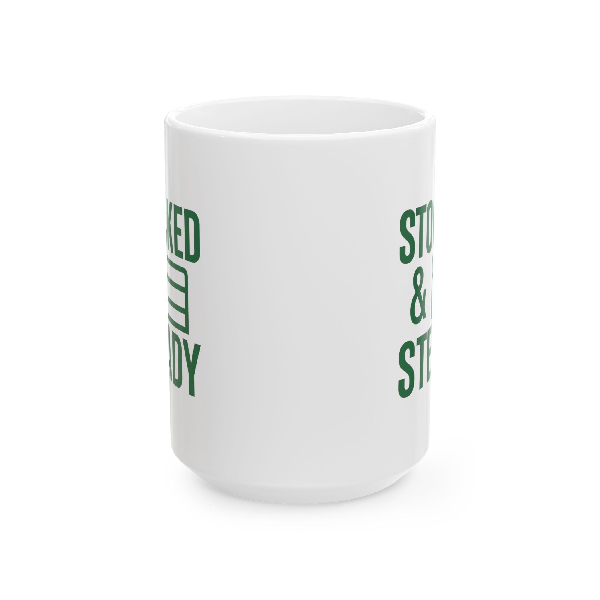 Grocery Store Worker Stocked And Steady Coffee Mug | Unique Gift | Ceramic Mug
