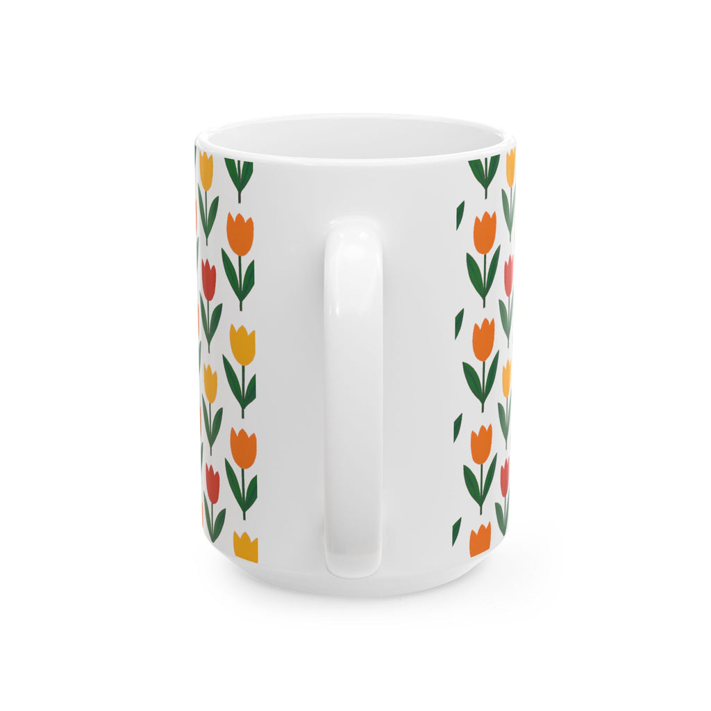 Tulip Row Coffee Mug | Unique Gift | Ceramic Mug