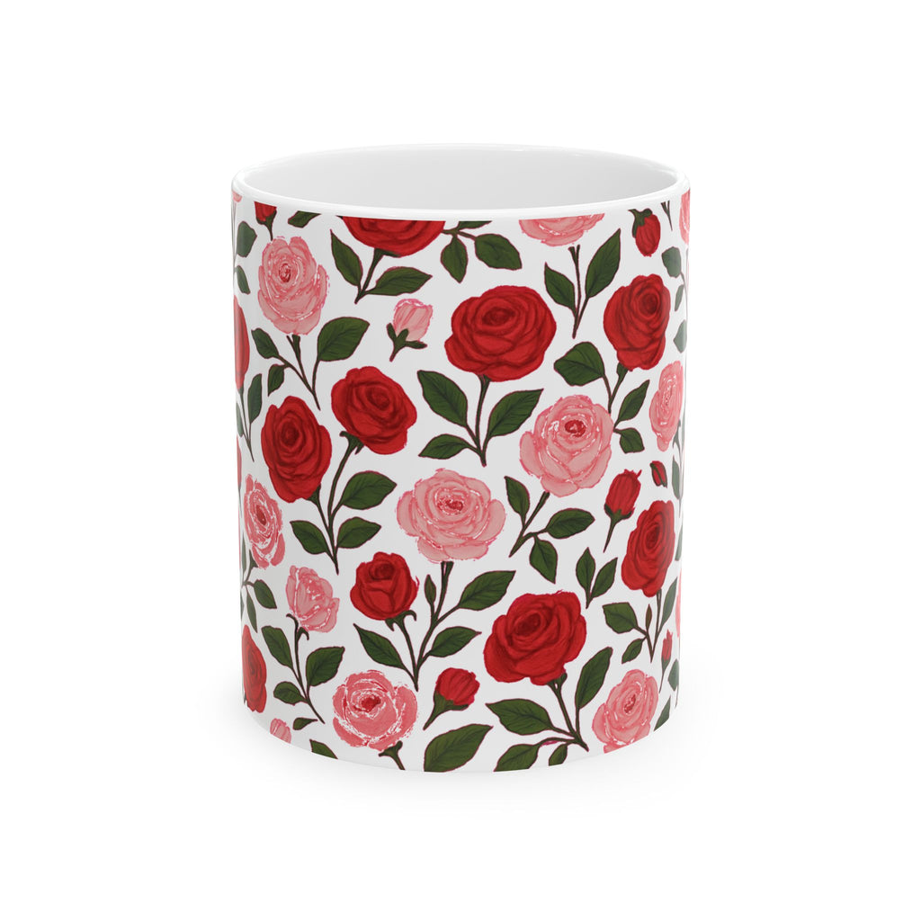 Pink Roses Coffee Mug | Unique Gift | Ceramic Mug