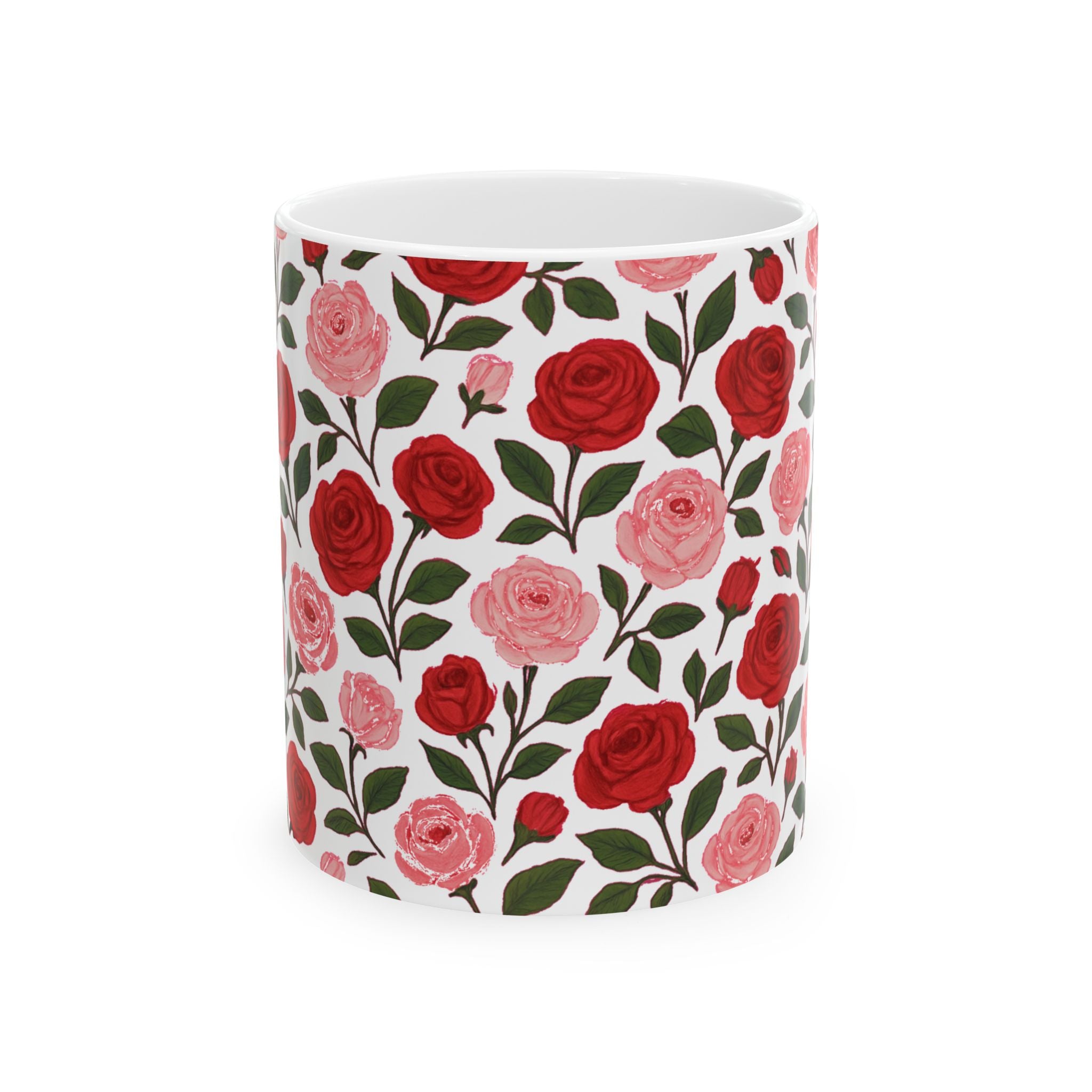 Pink Roses Coffee Mug | Unique Gift | Ceramic Mug