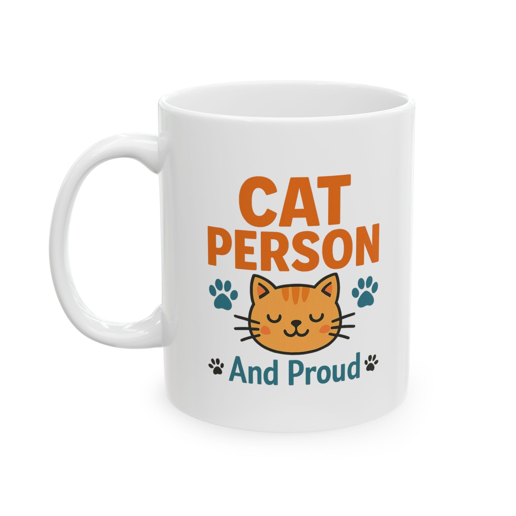Cat Person Not A Dog Person Coffee Mug | Funny Cat Lover Humor | Ceramic Mug
