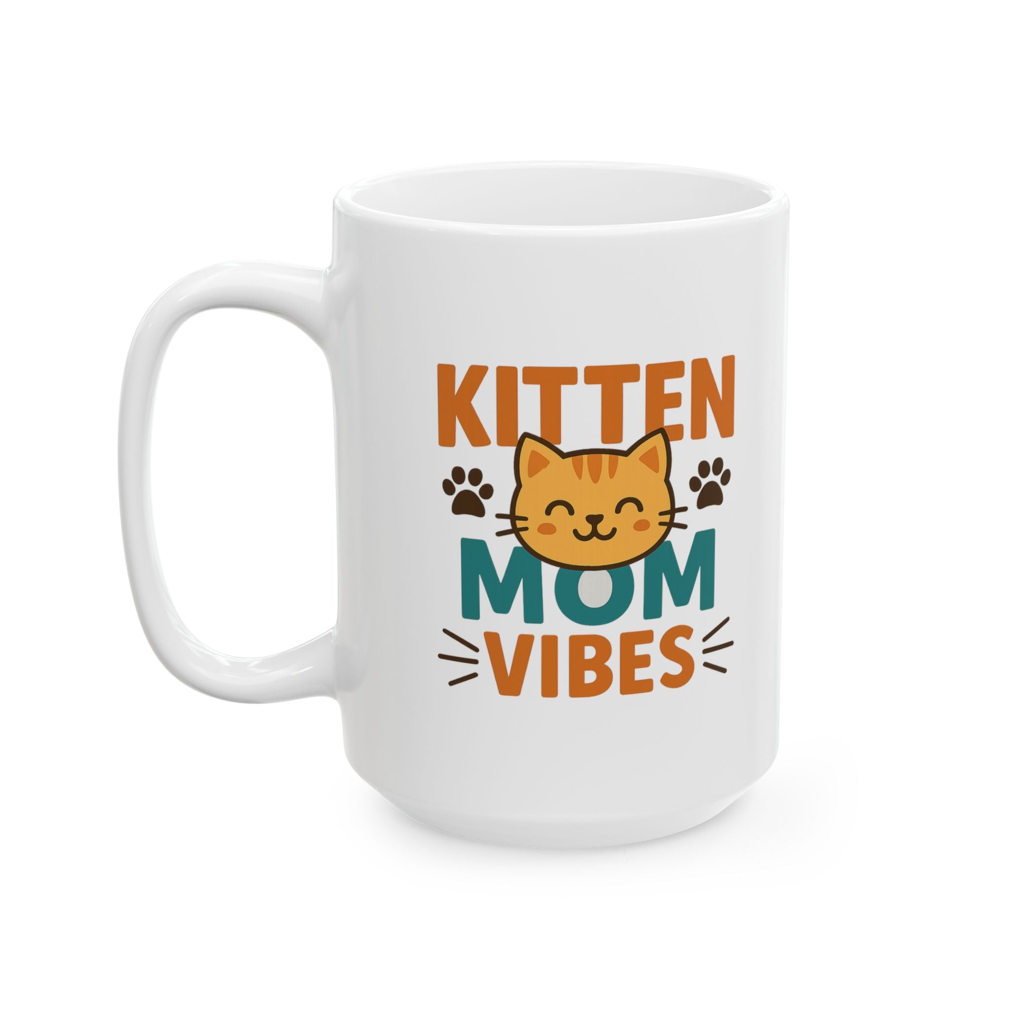 Fueled By Kitten Cuddles Coffee Mug | Cat Mom Gift | Ceramic Mug