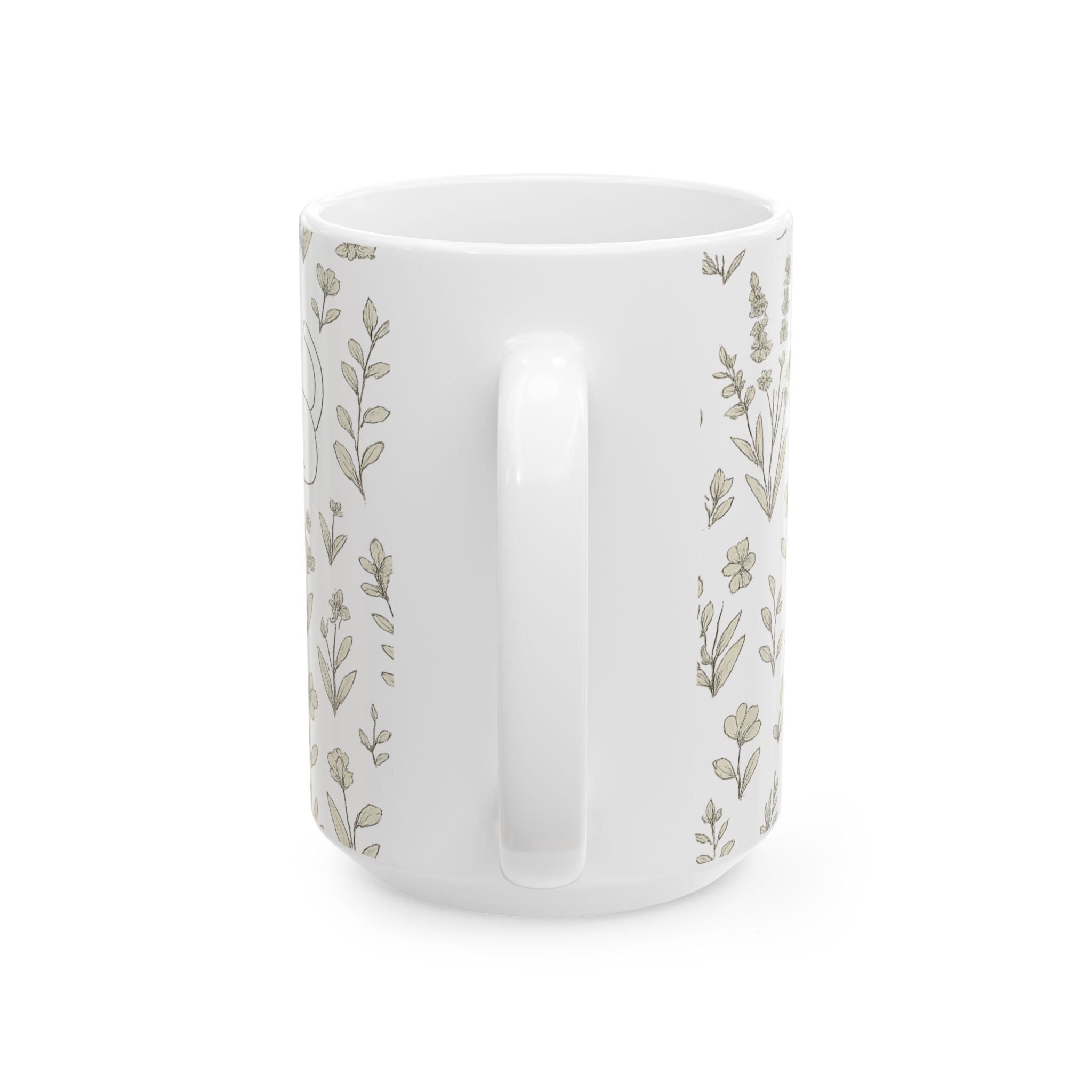 Delicate Cats In Garden Full Wrap Coffee Mug | Cats Gift | Ceramic Mug