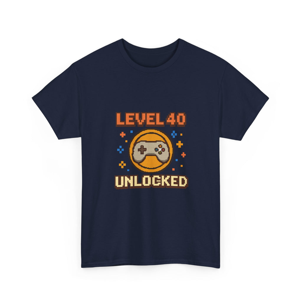 Level 40 Unlocked Birthday Gaming T-Shirt | Gamer Gift | Graphic Tee