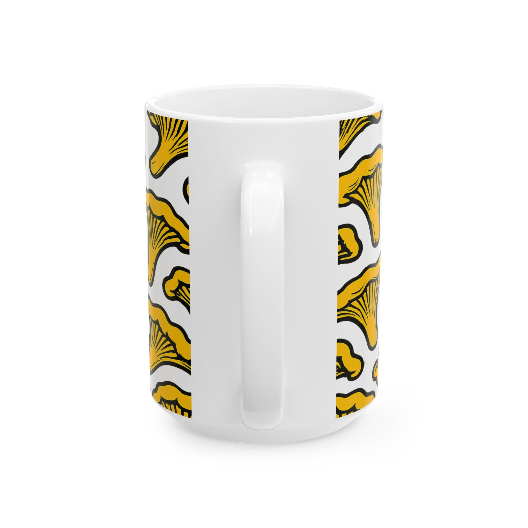 Bold Chanterelle Mushrooms Full Wrap Coffee Mug | Mushrooms Gift | Ceramic Mug