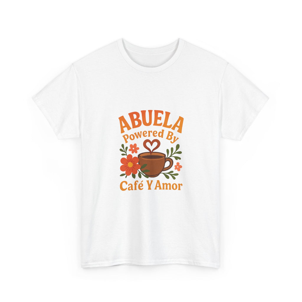 Abuela Powered By Cafe Y Amor T-Shirt | Unique Gift | Graphic Tee