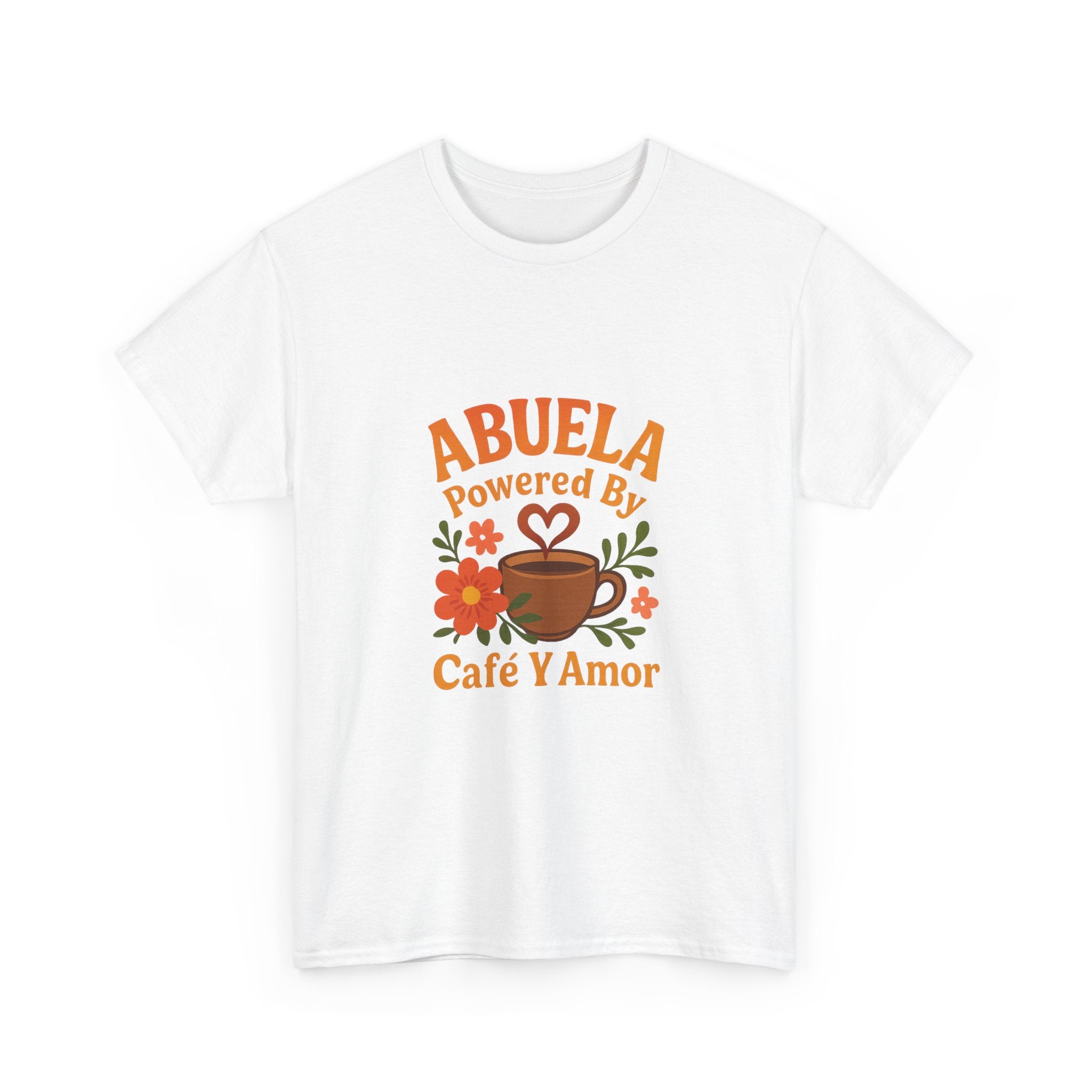 Abuela Powered By Cafe Y Amor T-Shirt | Unique Gift | Graphic Tee