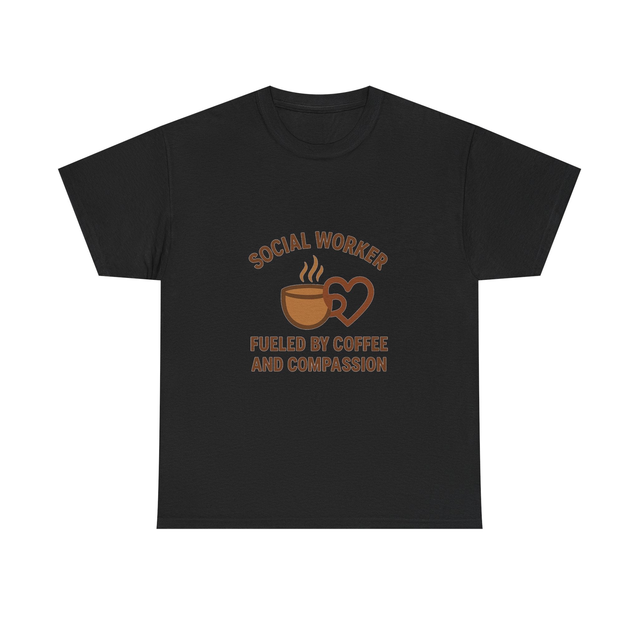 Social Worker Fueled By Coffee And Compassion T-Shirt | Coffee Lover Gift | Graphic Tee