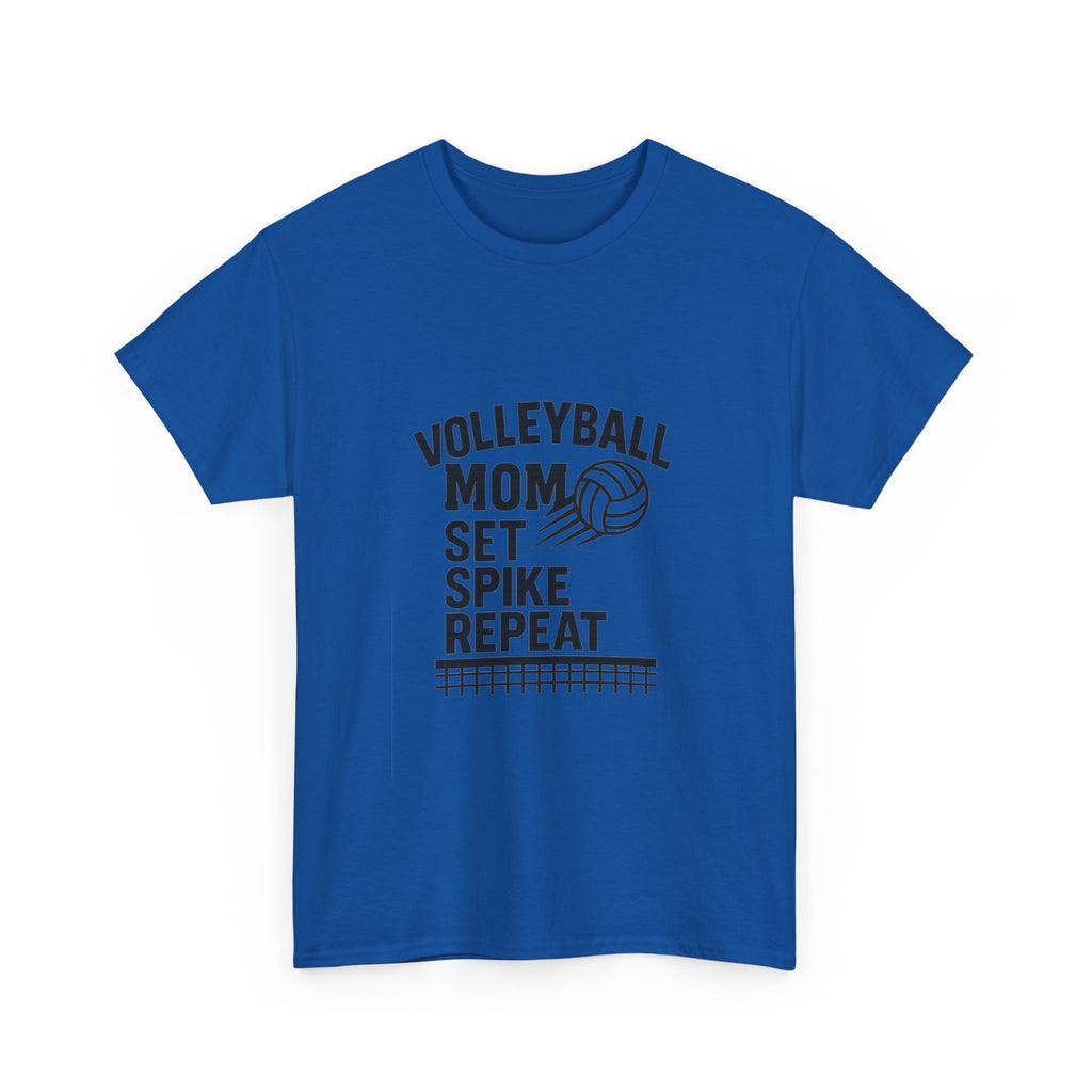 Volleyball Mom Set Spike Repeat T-Shirt | Gift for Mom | Graphic Tee