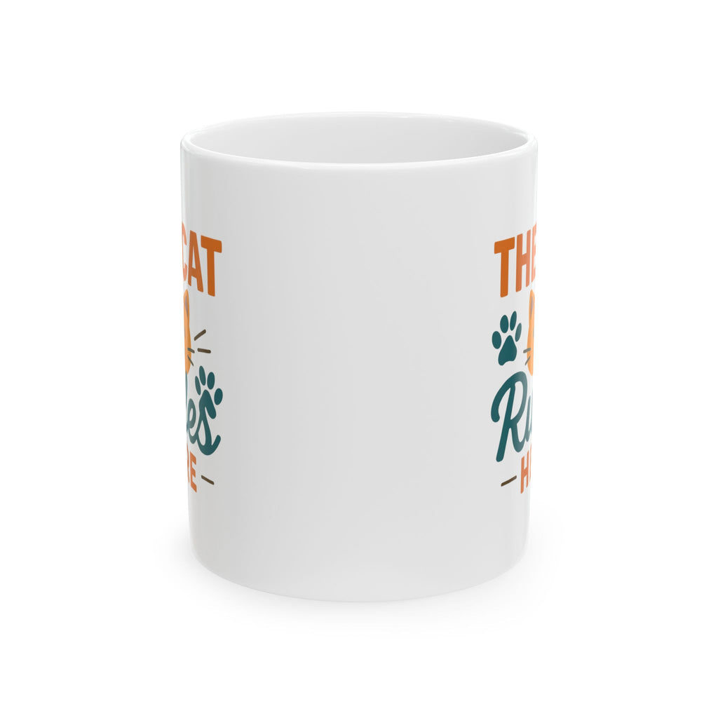 Serving My Cat Since Day One Coffee Mug | Funny Cat Owner Gift | Ceramic Mug