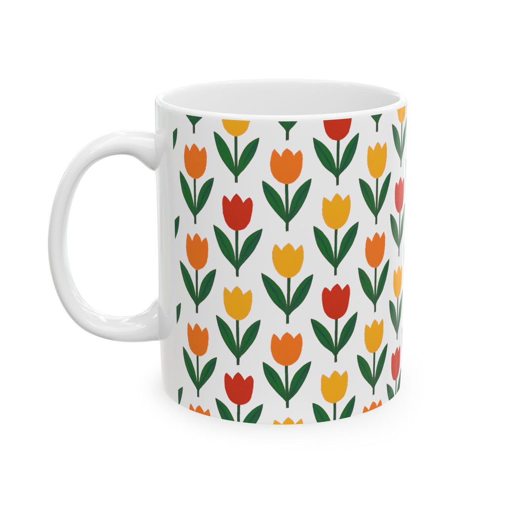 Tulip Row Coffee Mug | Unique Gift | Ceramic Mug